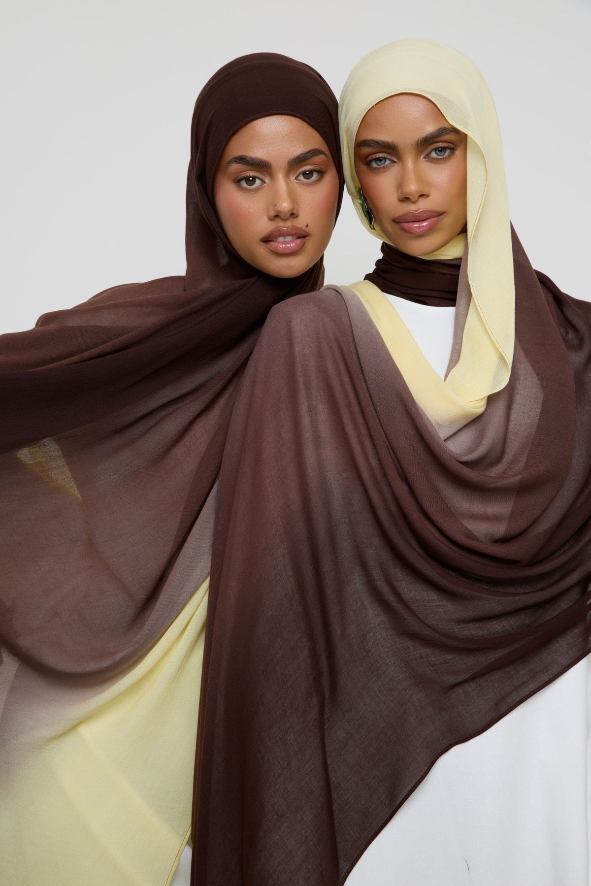 Ombre Modal Hijab - Chocolate Banana Hijabs Veiled 