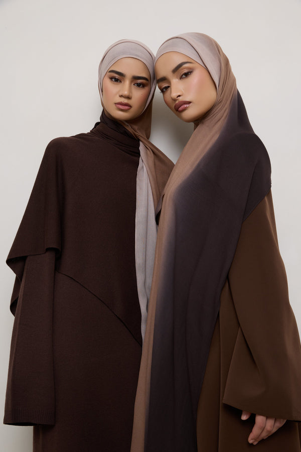 Ombre Modal Hijab - Chocolate Rose Hijabs Veiled 