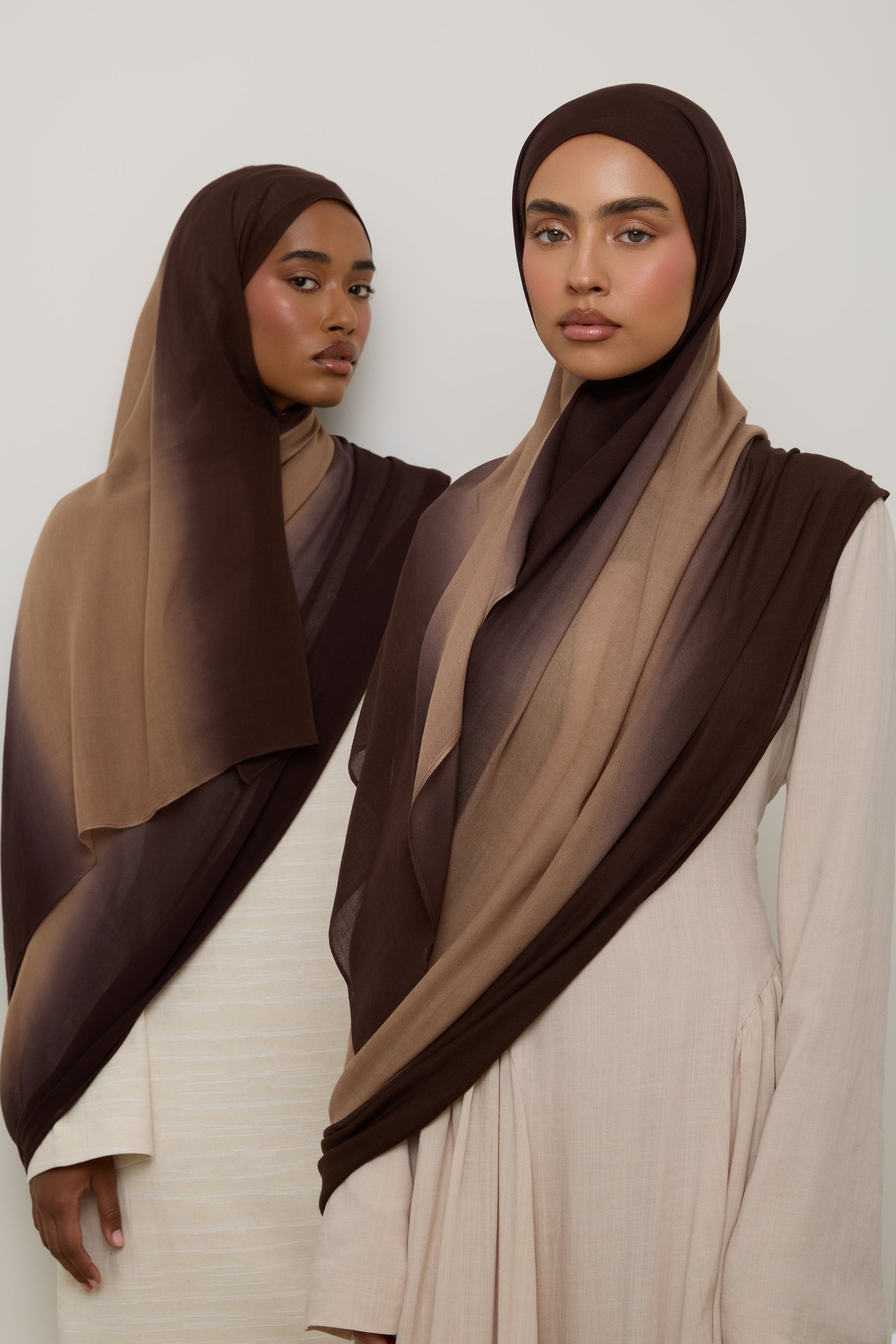 Ombre Modal Hijab - Coffee Bean Hijab Veiled 