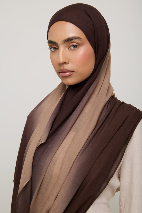 Ombre Modal Hijab - Coffee Bean Hijab Veiled 