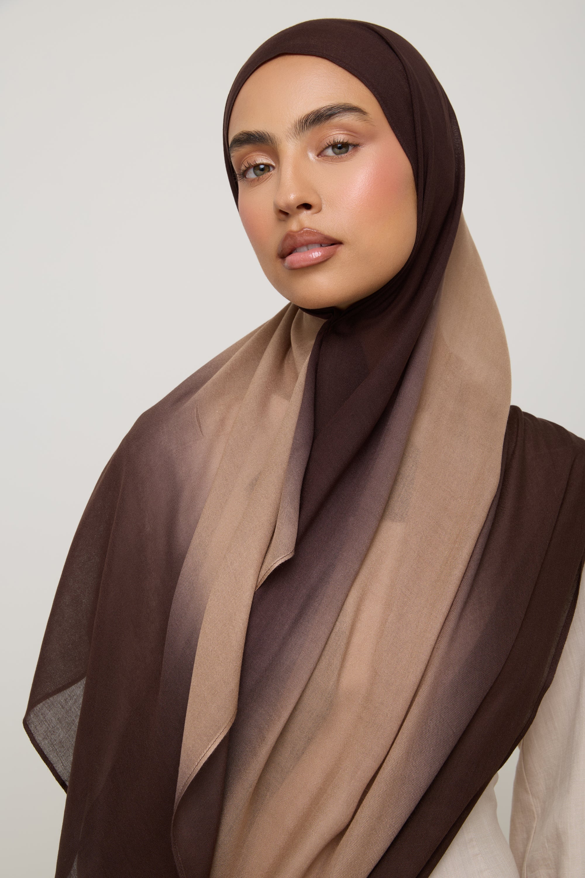 Ombre Modal Hijab - Coffee Bean Hijab Veiled 
