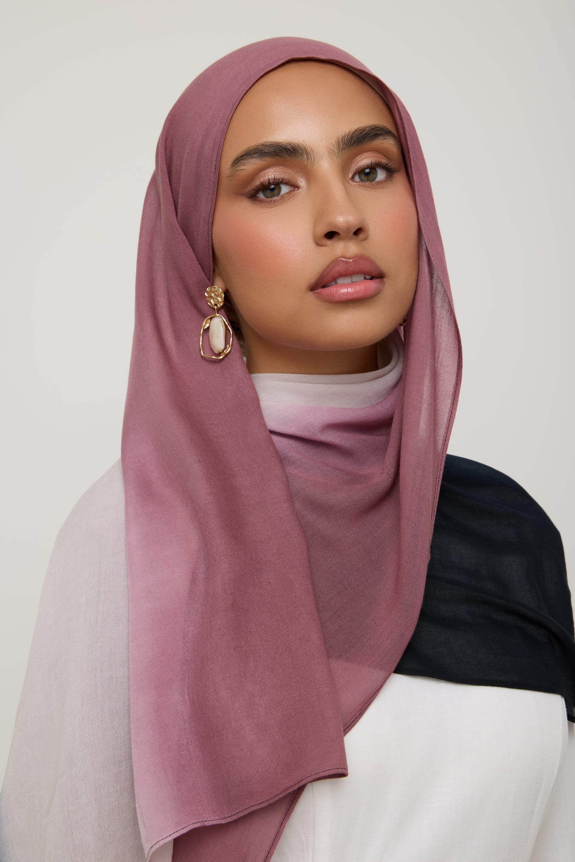 Ombre Modal Hijab - Deco Noir Hijabs Veiled 