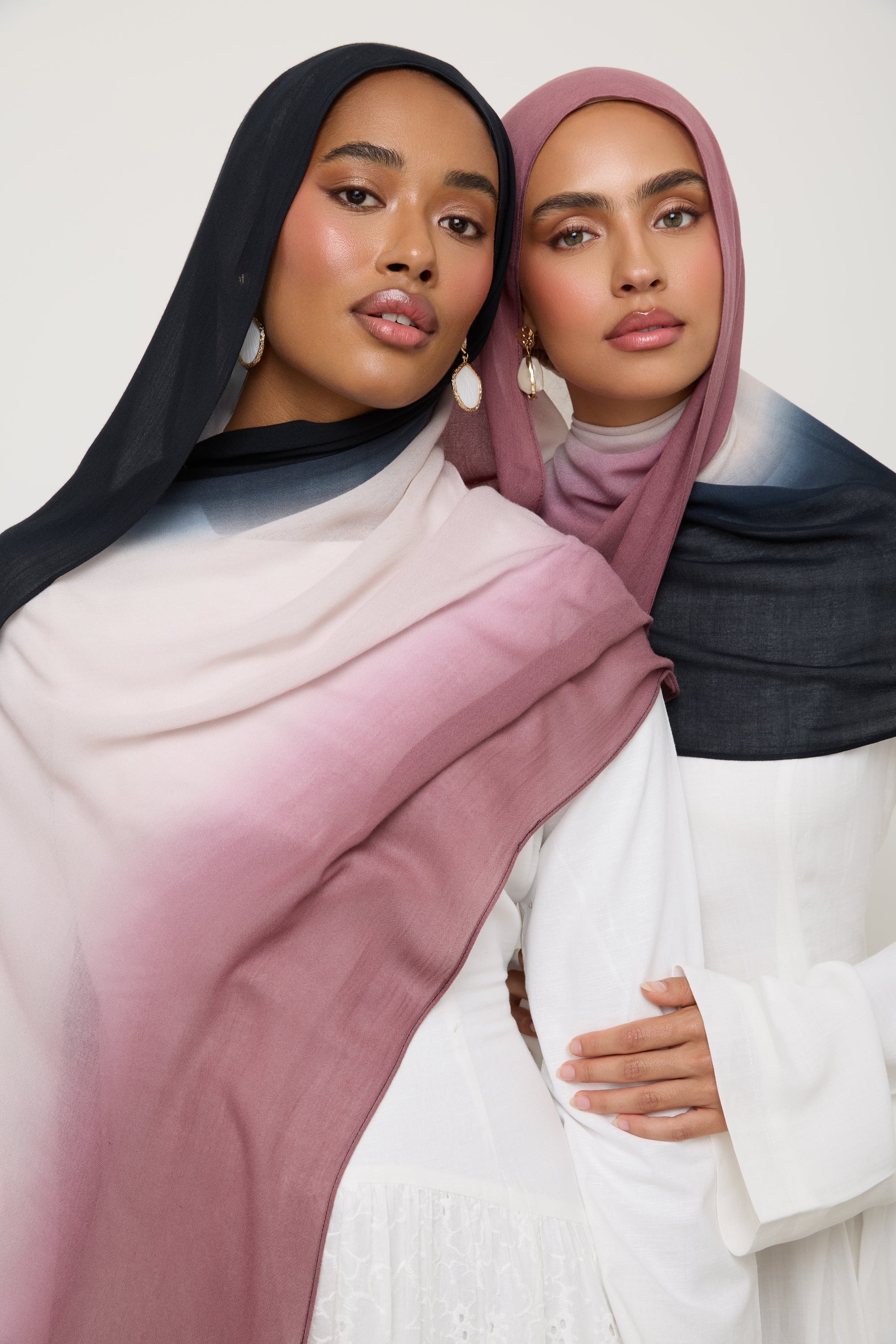 Ombre Modal Hijab - Deco Noir Hijabs Veiled 