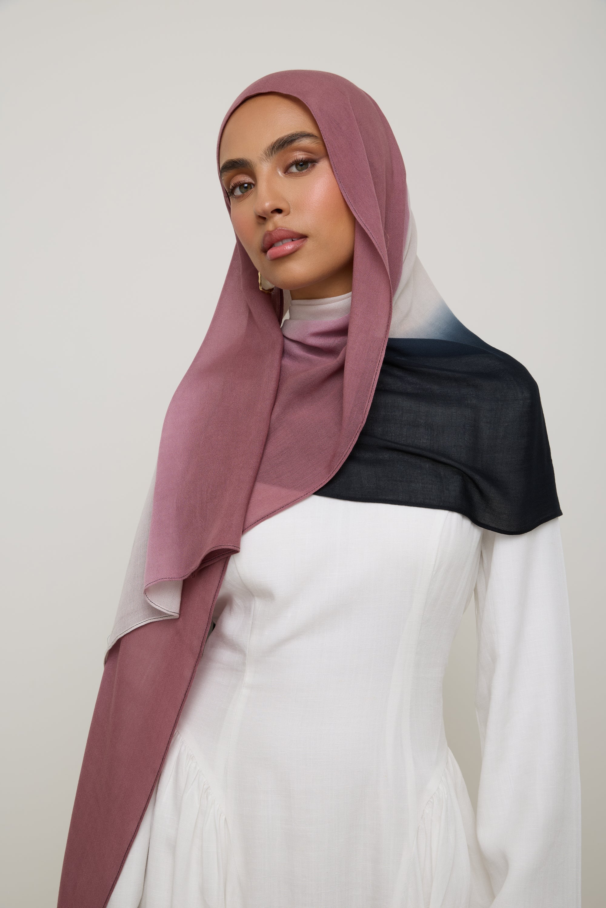 Ombre Modal Hijab - Deco Noir Hijabs Veiled 