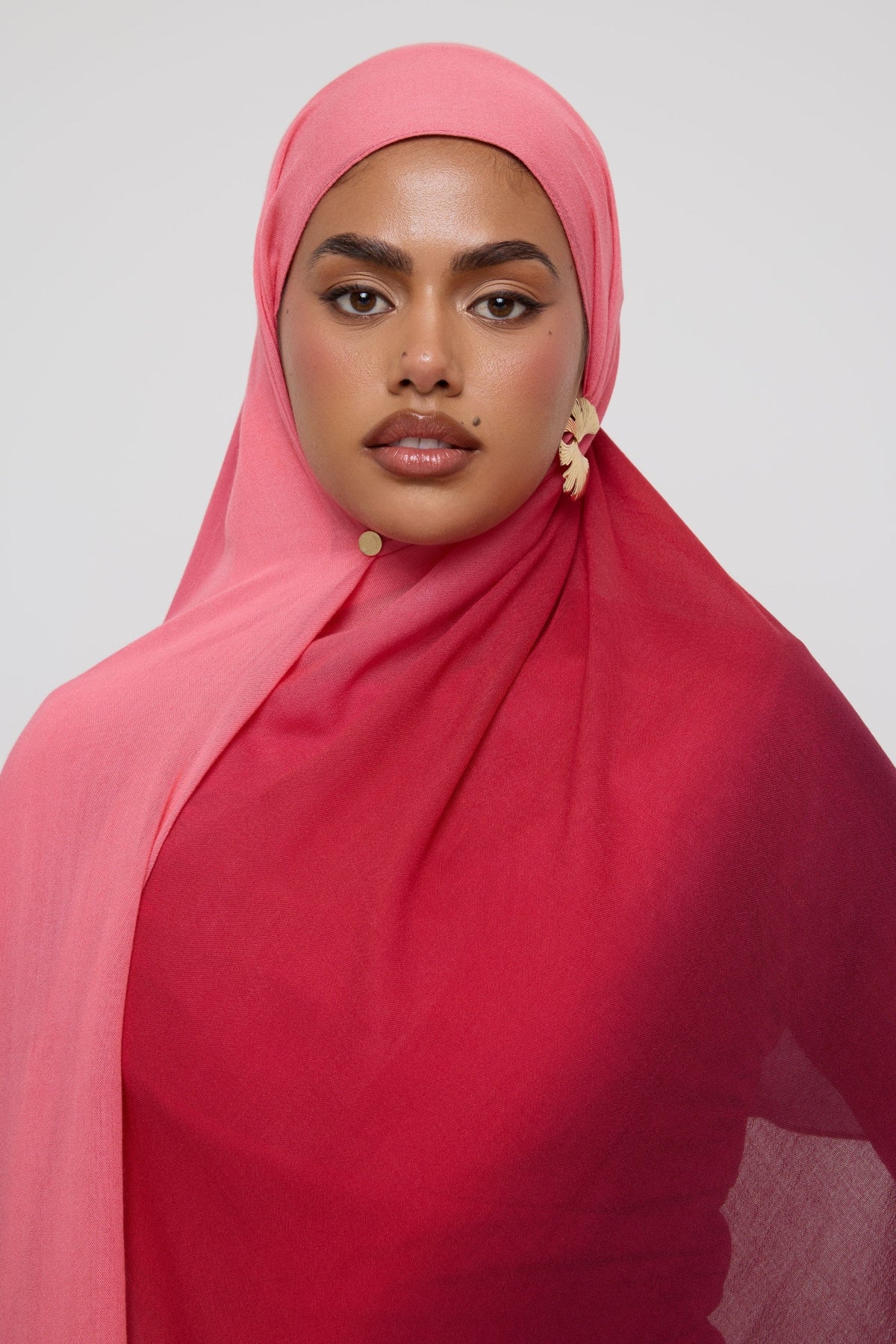 Ombre Modal Hijab - Deep Ruby Hijabs Veiled 