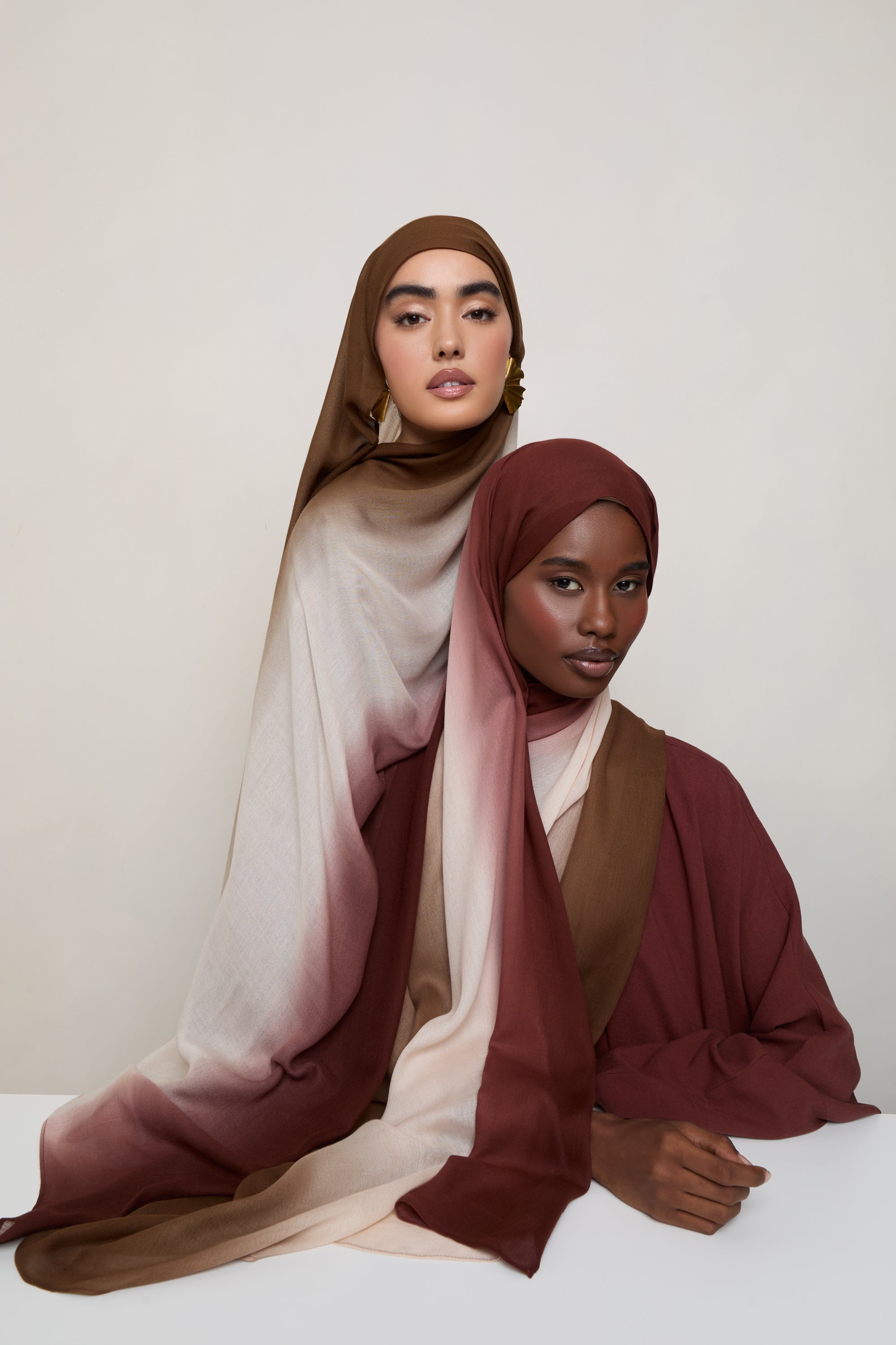 Ombre Modal Hijab - Desert Palm