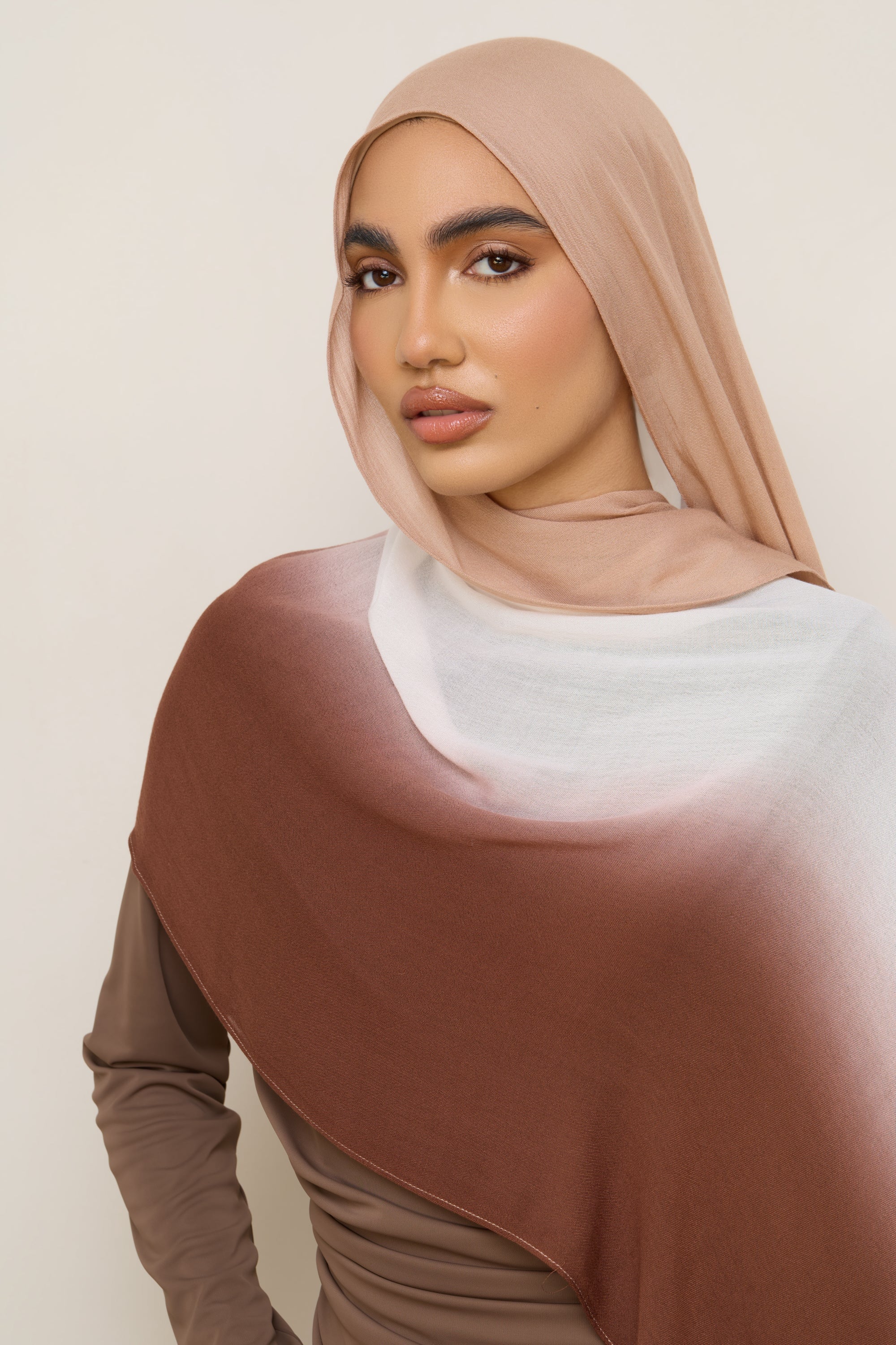 Ombre Modal Hijab - Earthy Neutrals