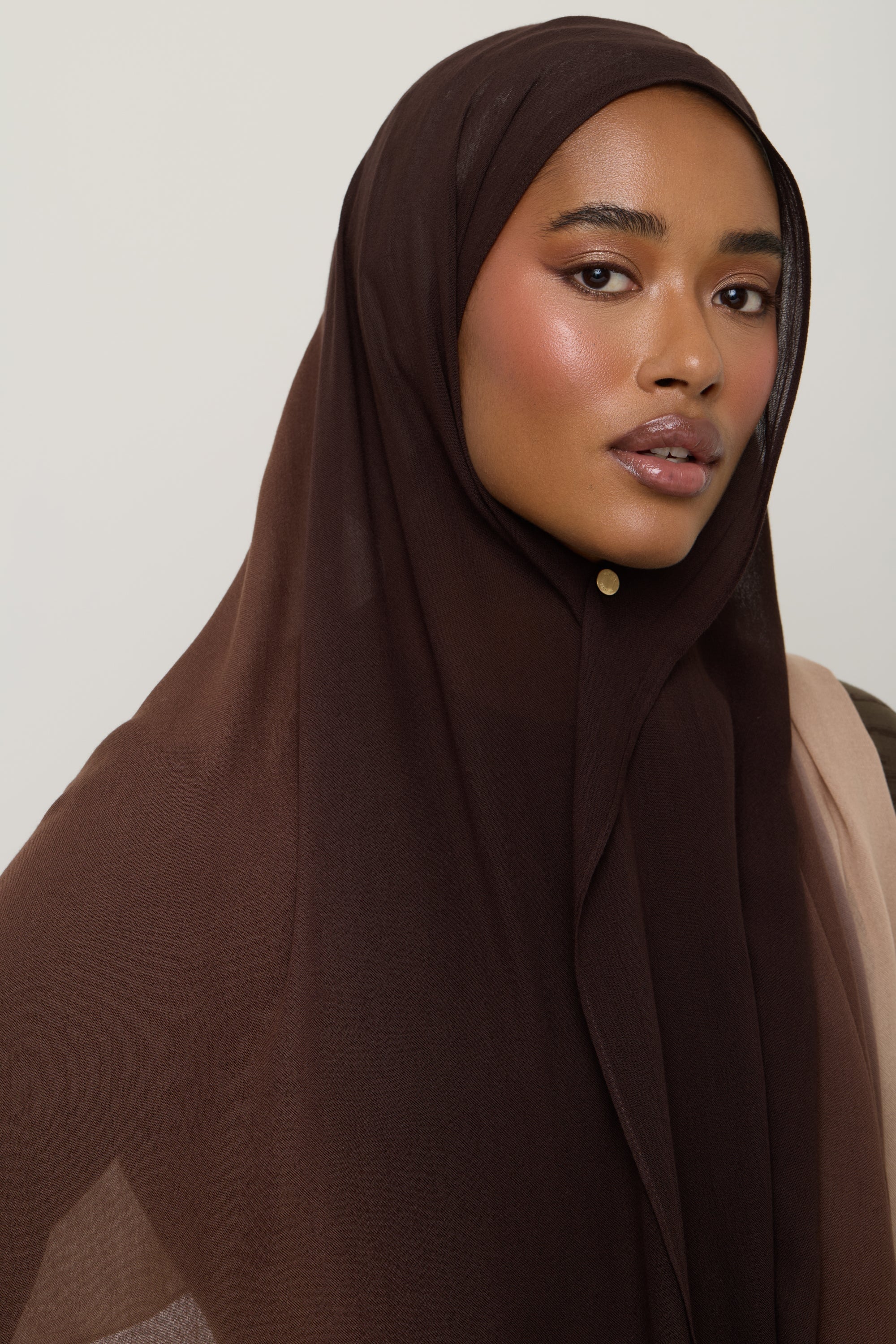 Ombre Modal Hijab - French Roast Hijab Veiled 