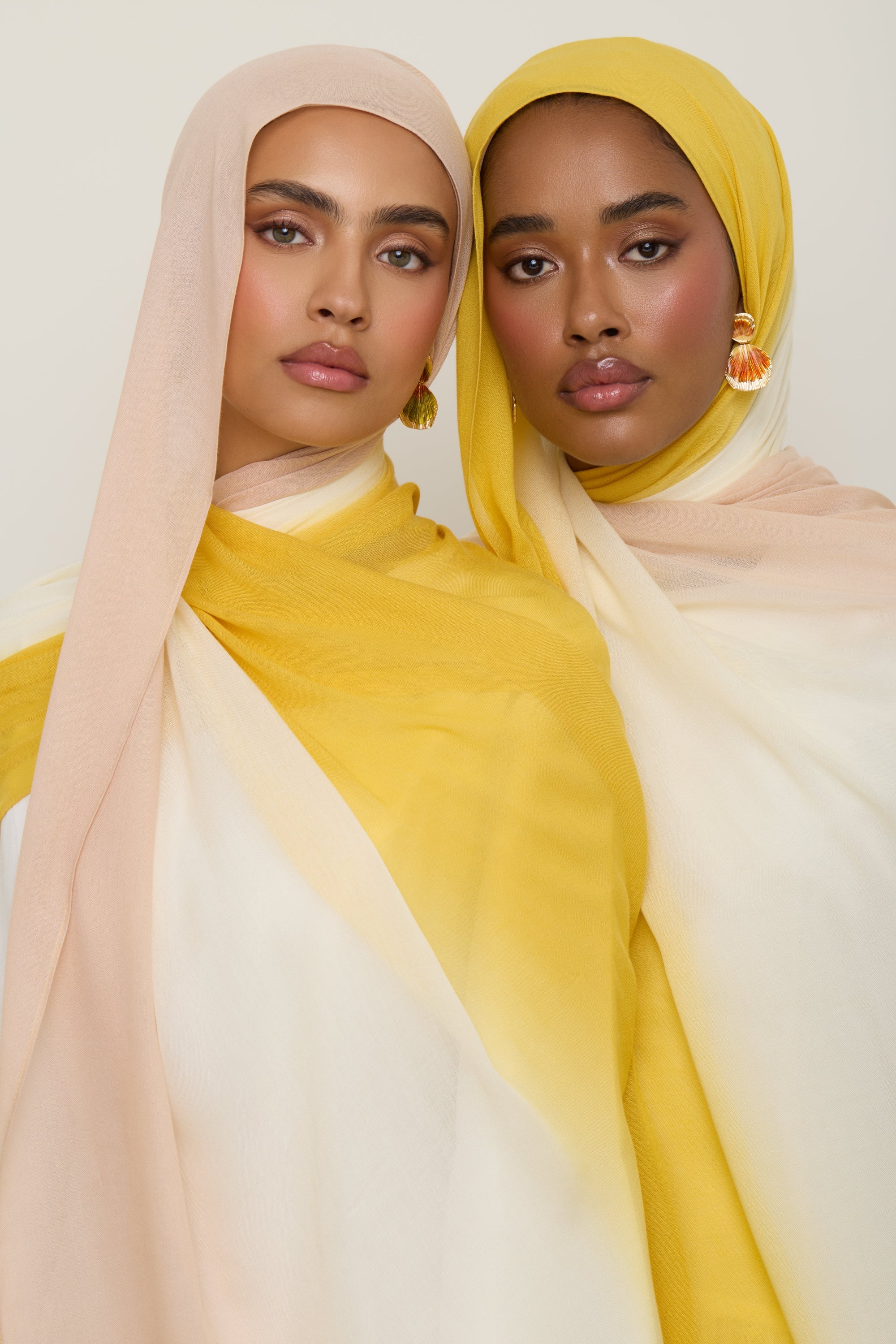 Ombre Modal Hijab - Golden Blush Hijab Veiled 