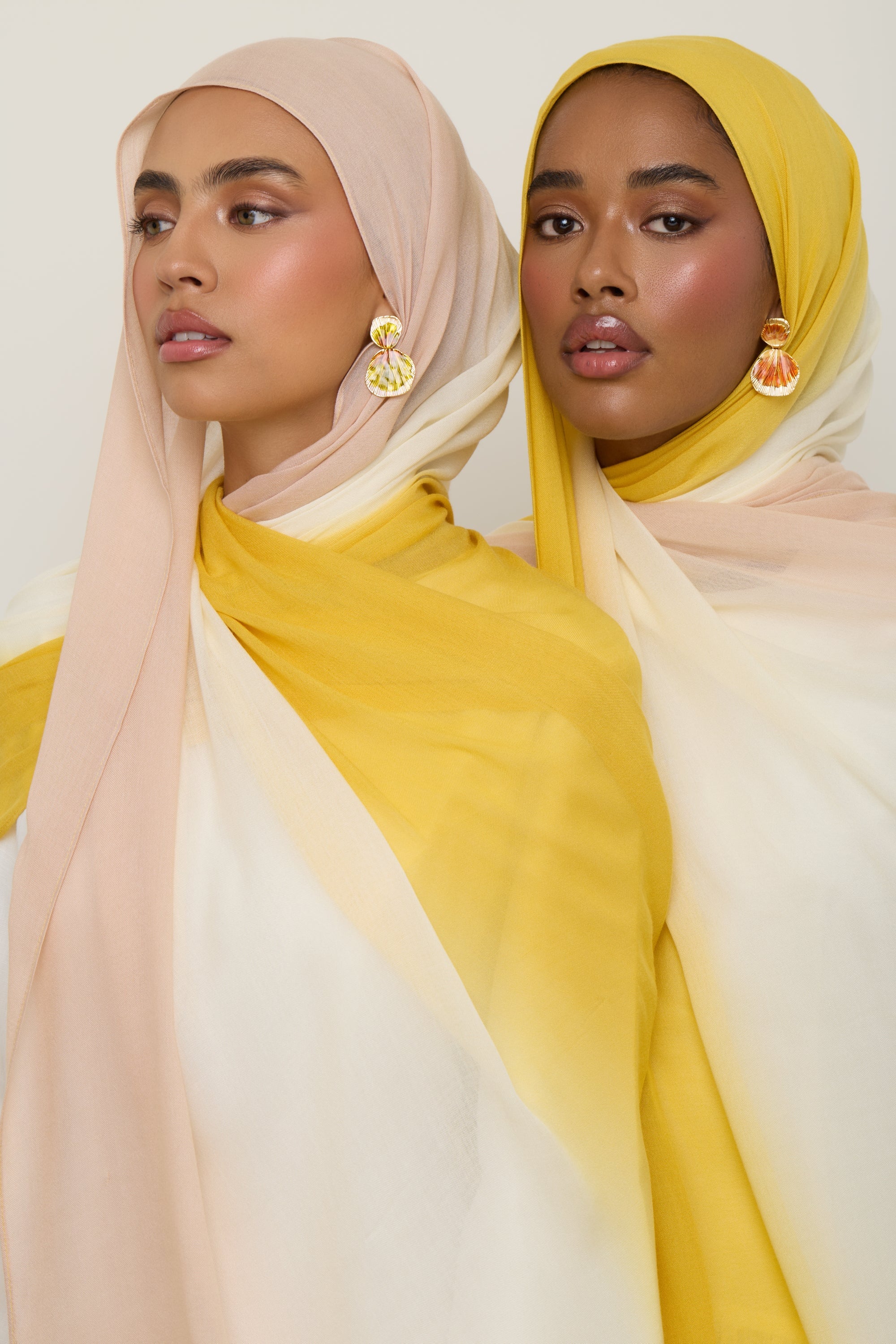 Ombre Modal Hijab - Golden Blush Hijab Veiled 