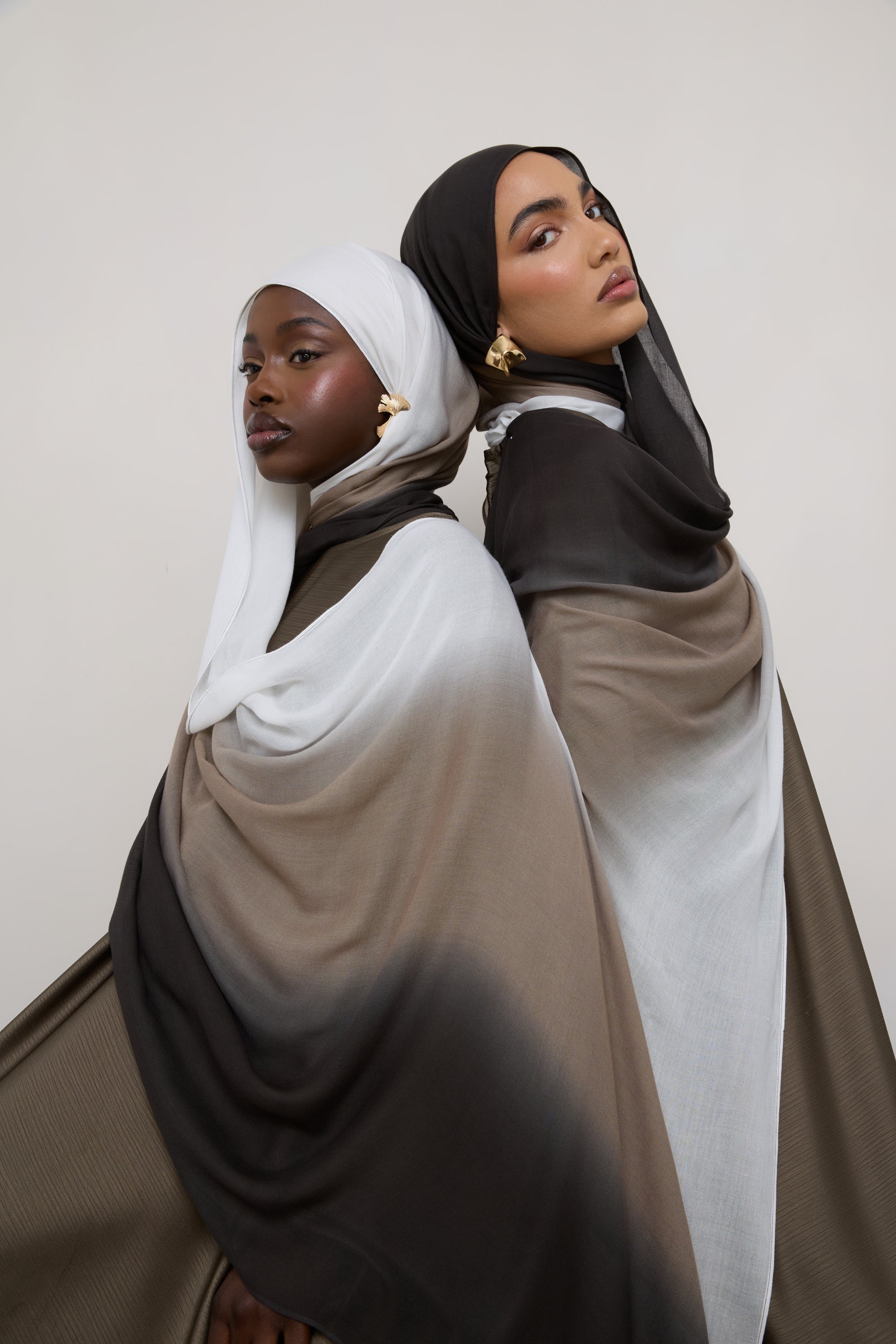 Ombre Modal Hijab - Khaki Wash Hijabs Veiled 