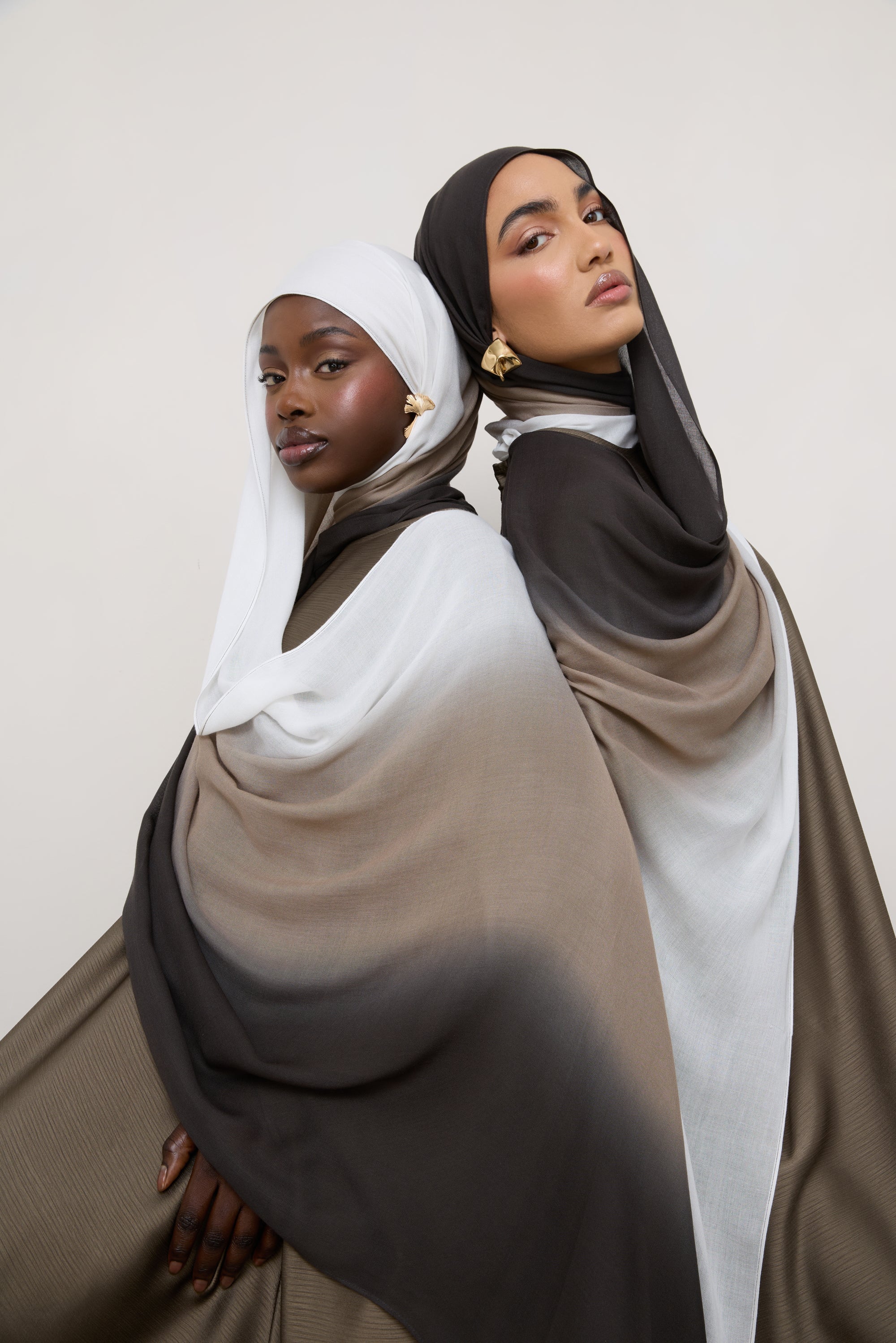 Ombre Modal Hijab - Khaki Wash Hijabs Veiled 