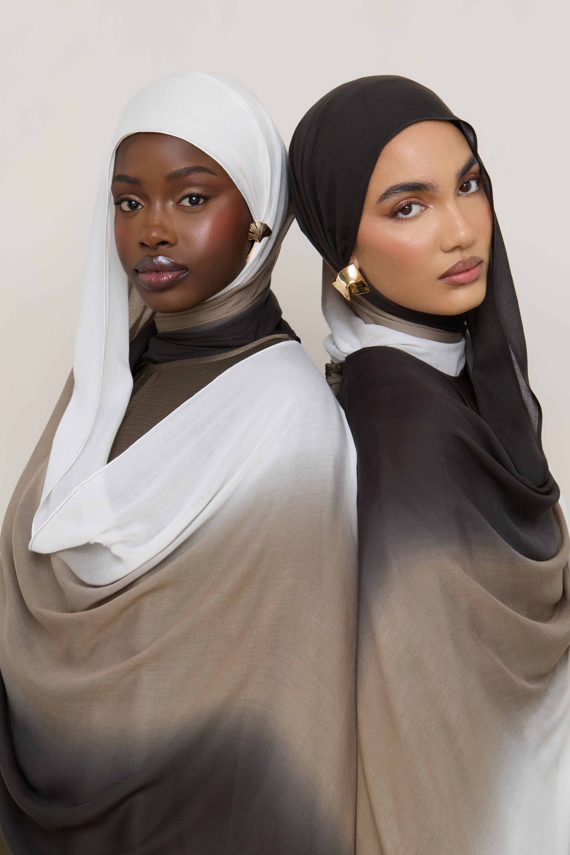 Ombre Modal Hijab - Khaki Wash Hijabs Veiled 