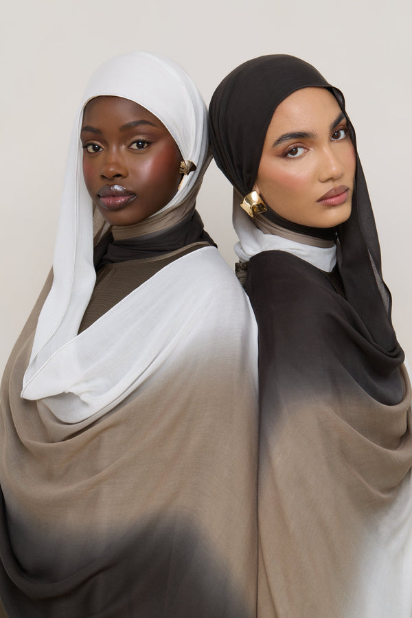 Ombre Modal Hijab - Khaki Wash Hijabs Veiled 