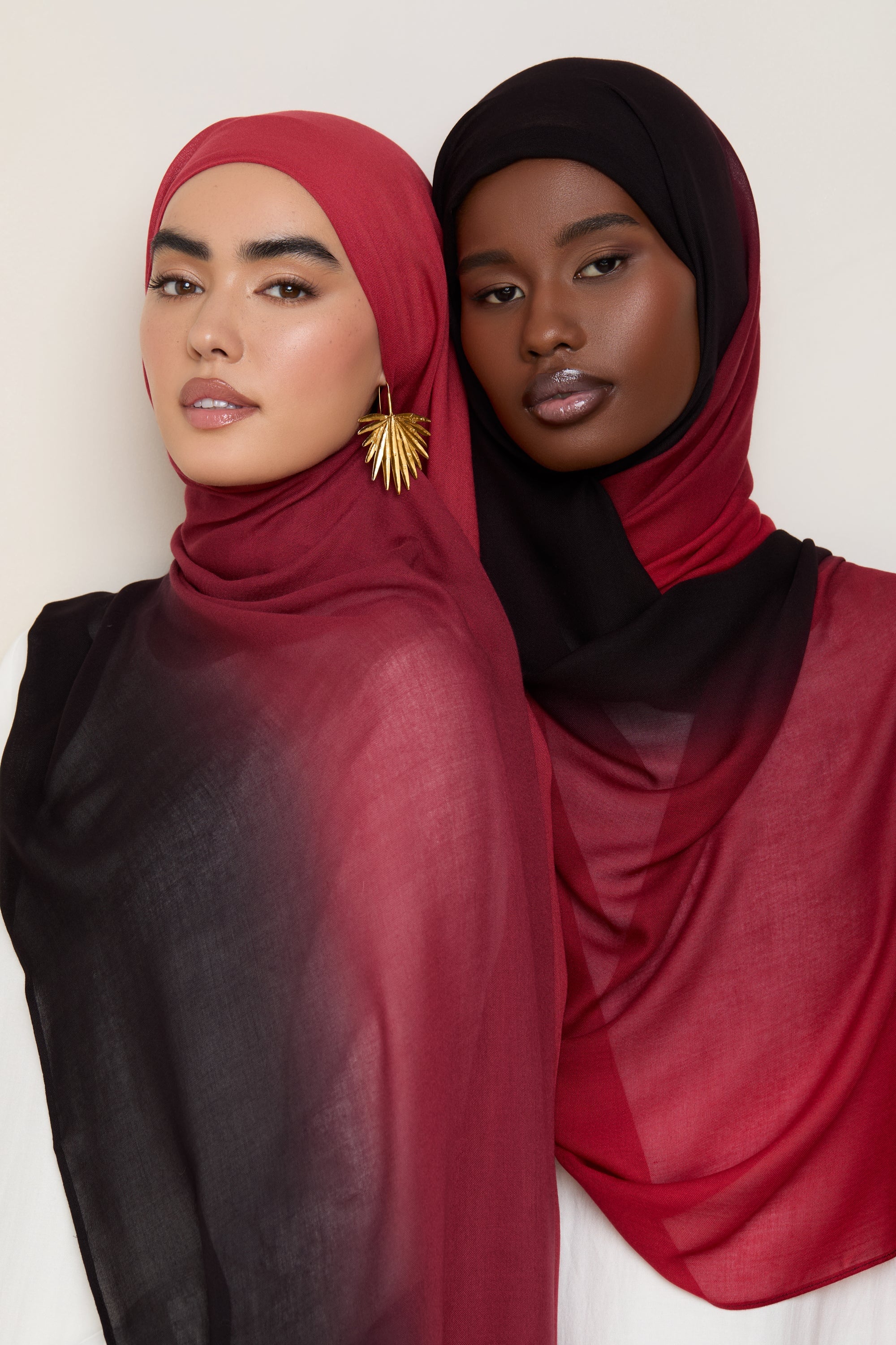 Ombre Modal Hijab - Lava Falls