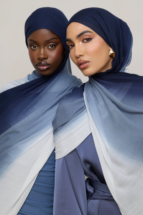 Ombre Modal Hijab - Midnight Mist Hijabs Veiled 