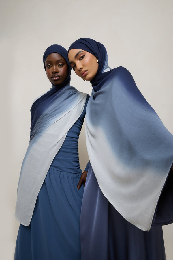Ombre Modal Hijab - Midnight Mist Hijabs Veiled 