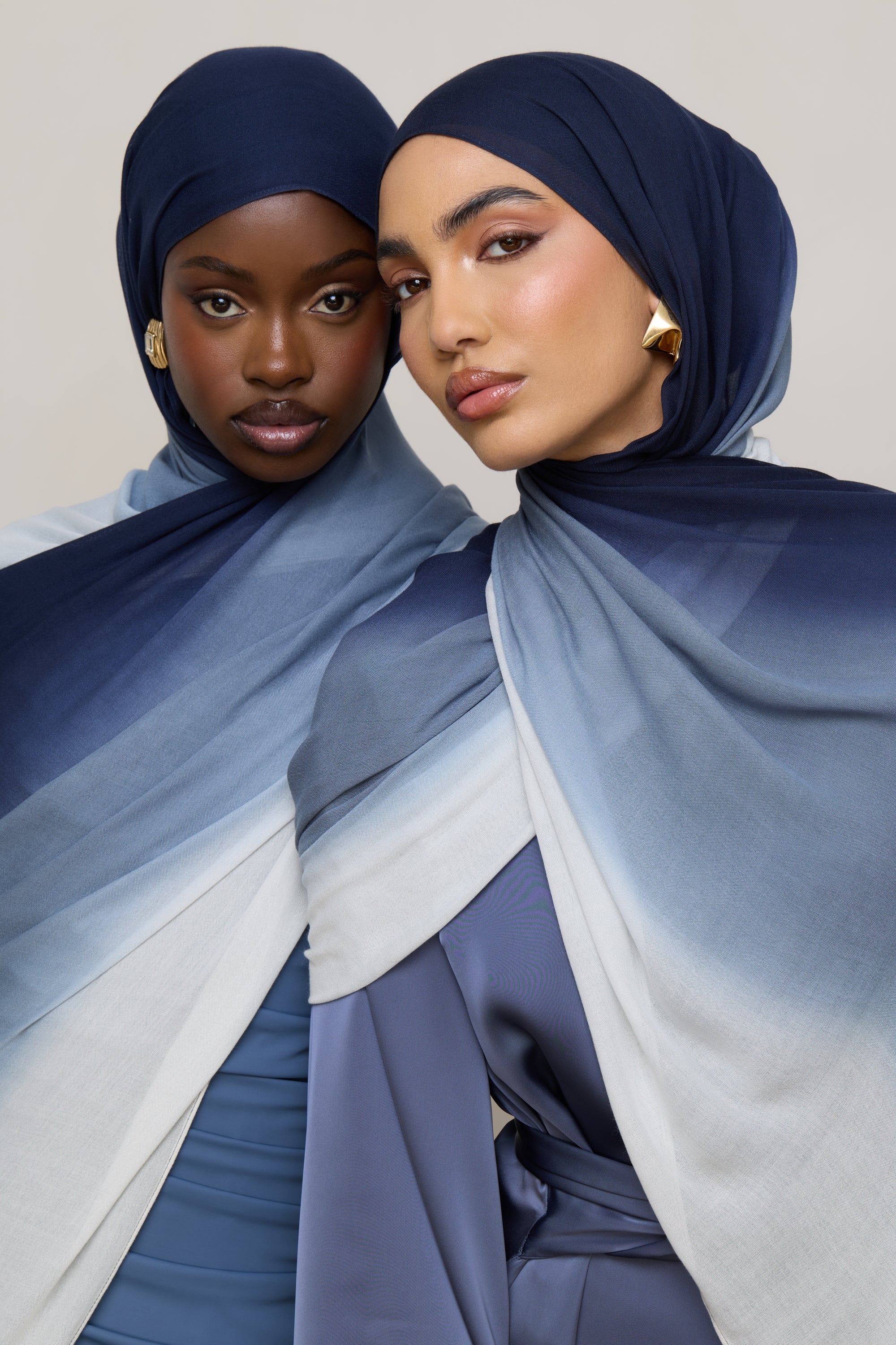 Ombre Modal Hijab - Midnight Mist Hijabs Veiled 