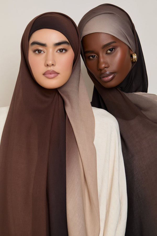 Ombre Modal Hijab - Mocha Meringue Hijabs Veiled 