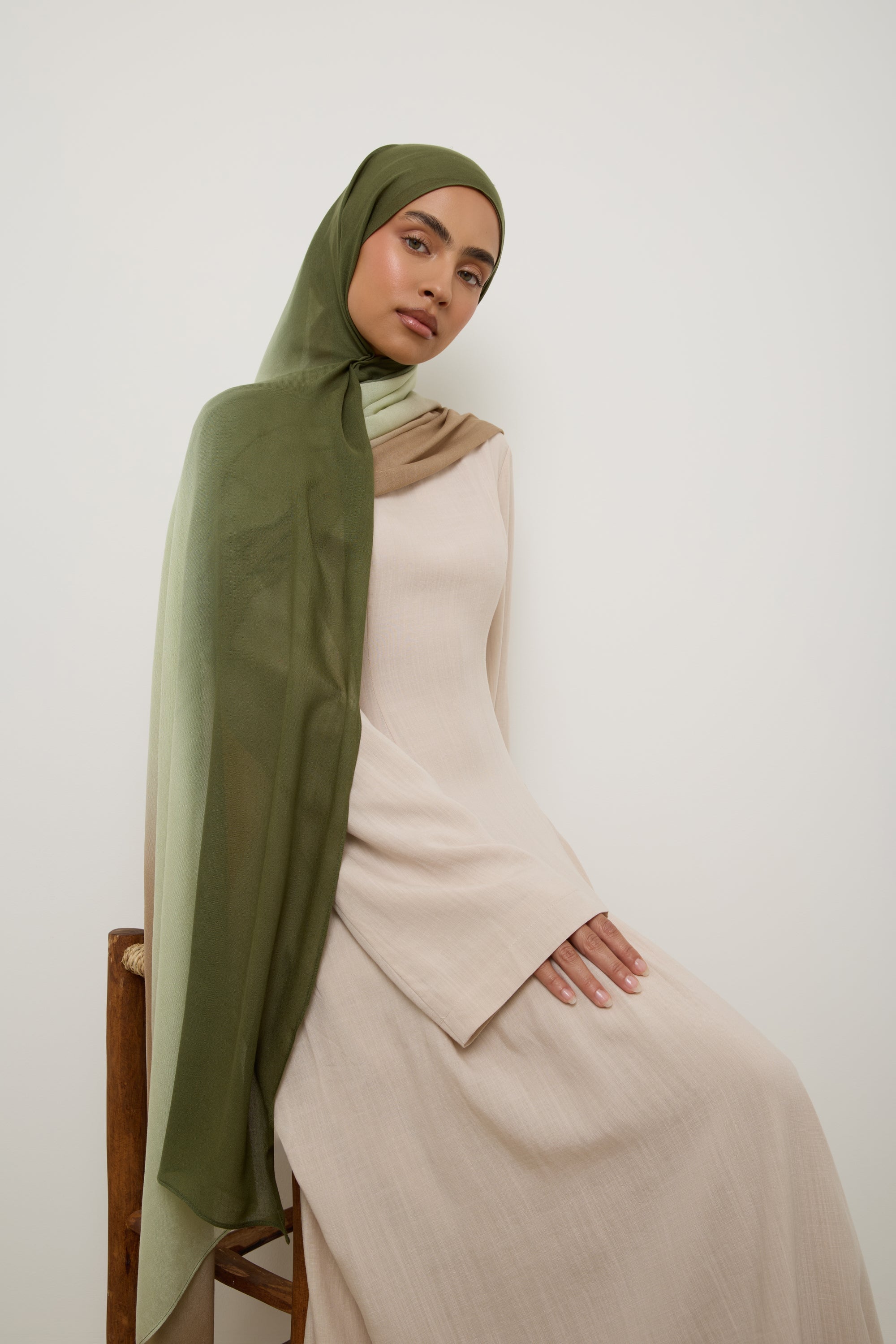 Ombre Modal Hijab - Moss Hijab Veiled 