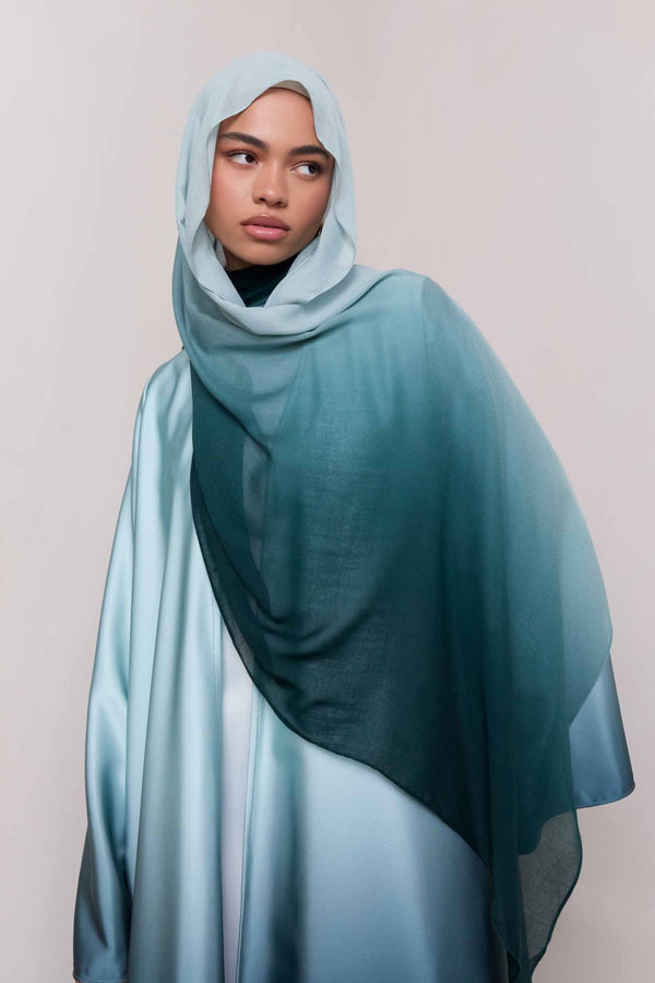 Ombre Modal Hijab - Night Pine Hijabs Veiled 
