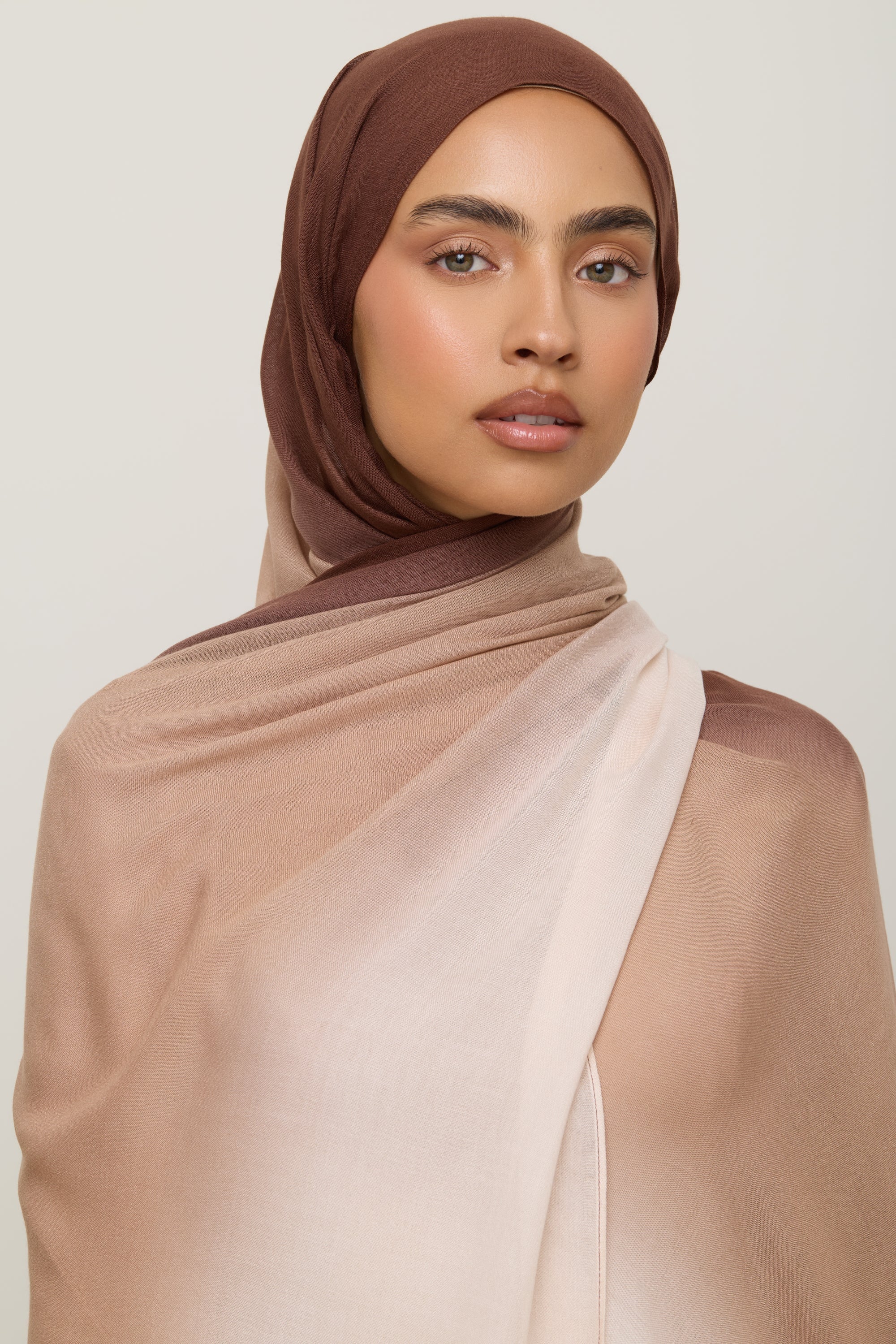 Ombre Modal Hijab - Nougat Sand Hijab Veiled 