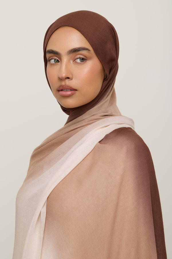 Ombre Modal Hijab - Nougat Sand Hijab Veiled 