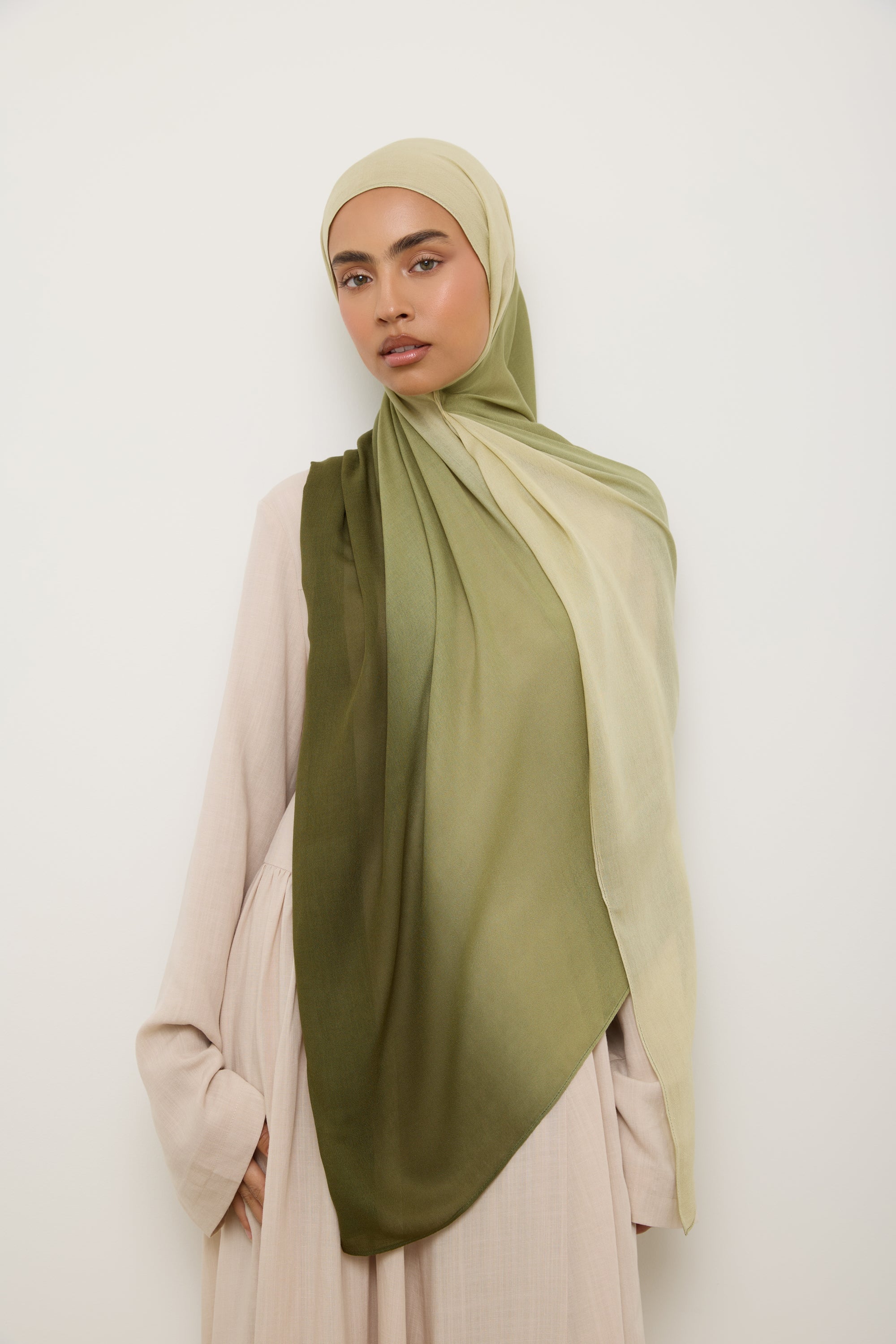 Ombre Modal Hijab - Olive