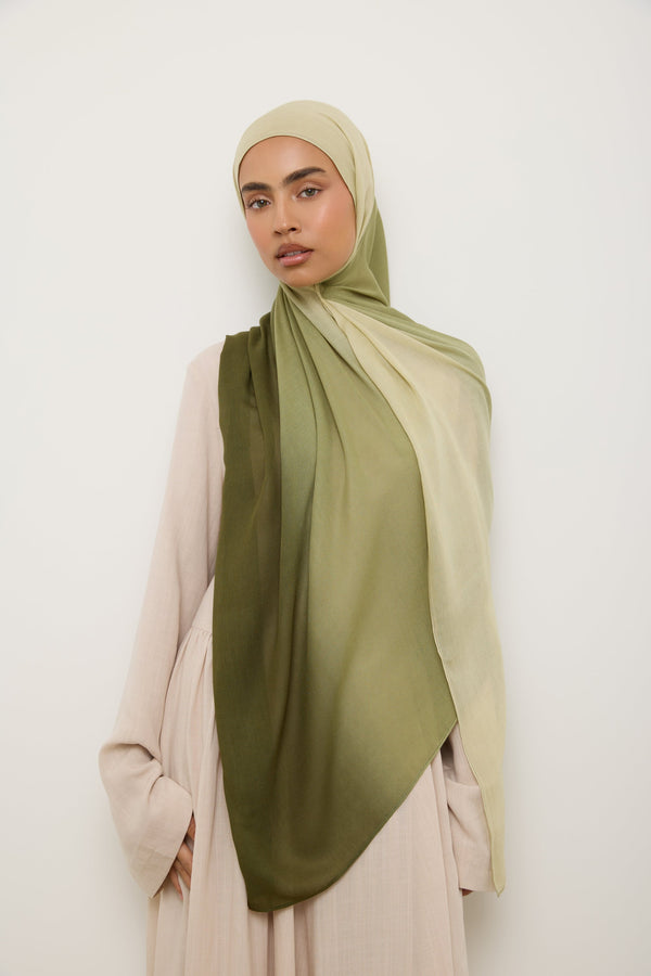 Ombre Modal Hijab - Olive Hijab Veiled 