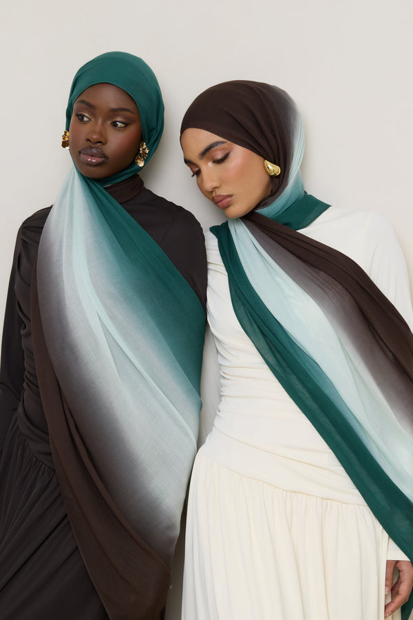 Ombre Modal Hijab - Rainforest Mist Hijabs Veiled 