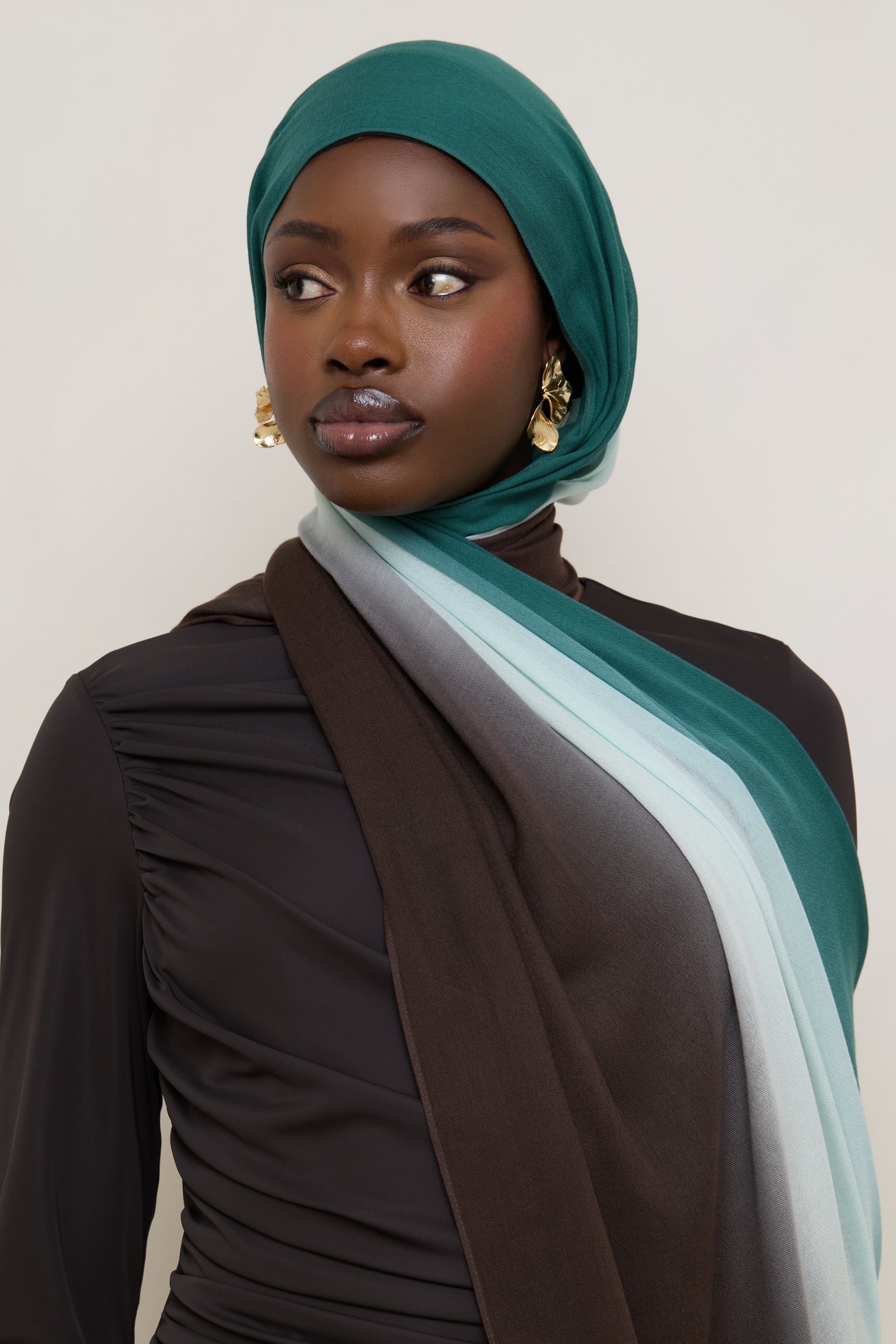 Ombre Modal Hijab - Rainforest Mist Hijabs Veiled 