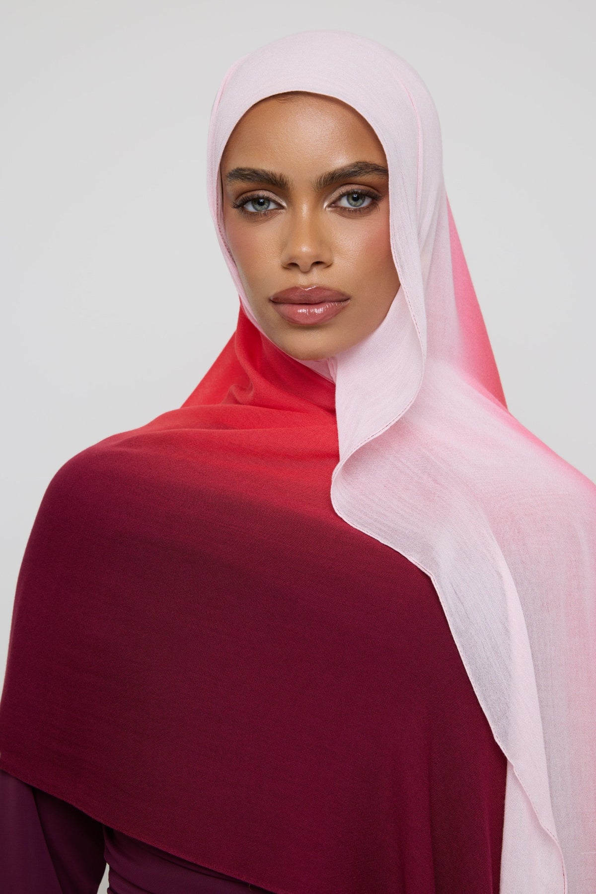 Ombre Modal Hijab - Rose Pink Hijabs Veiled 