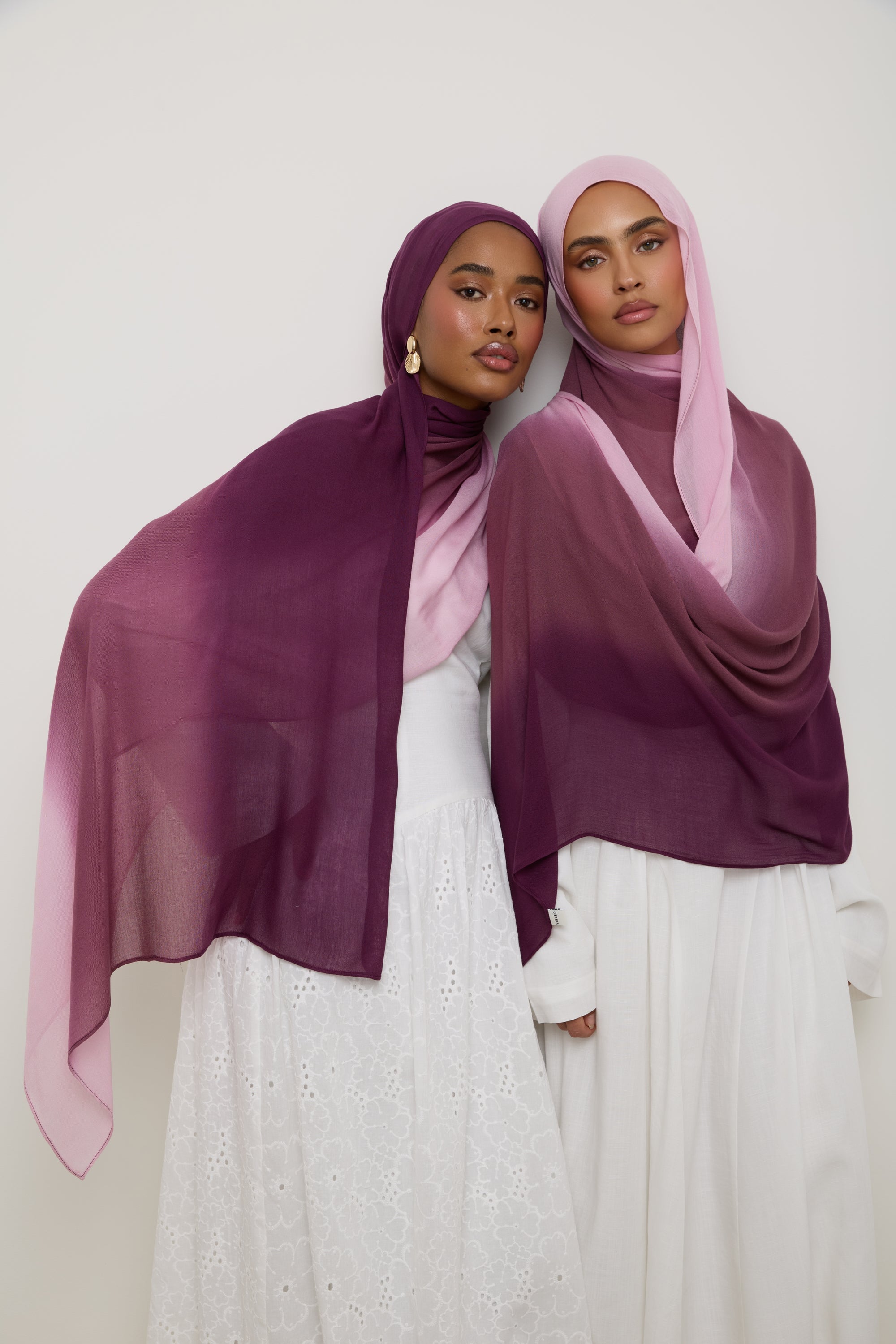 Ombre Modal Hijab - Royal Plum Hijab Veiled 