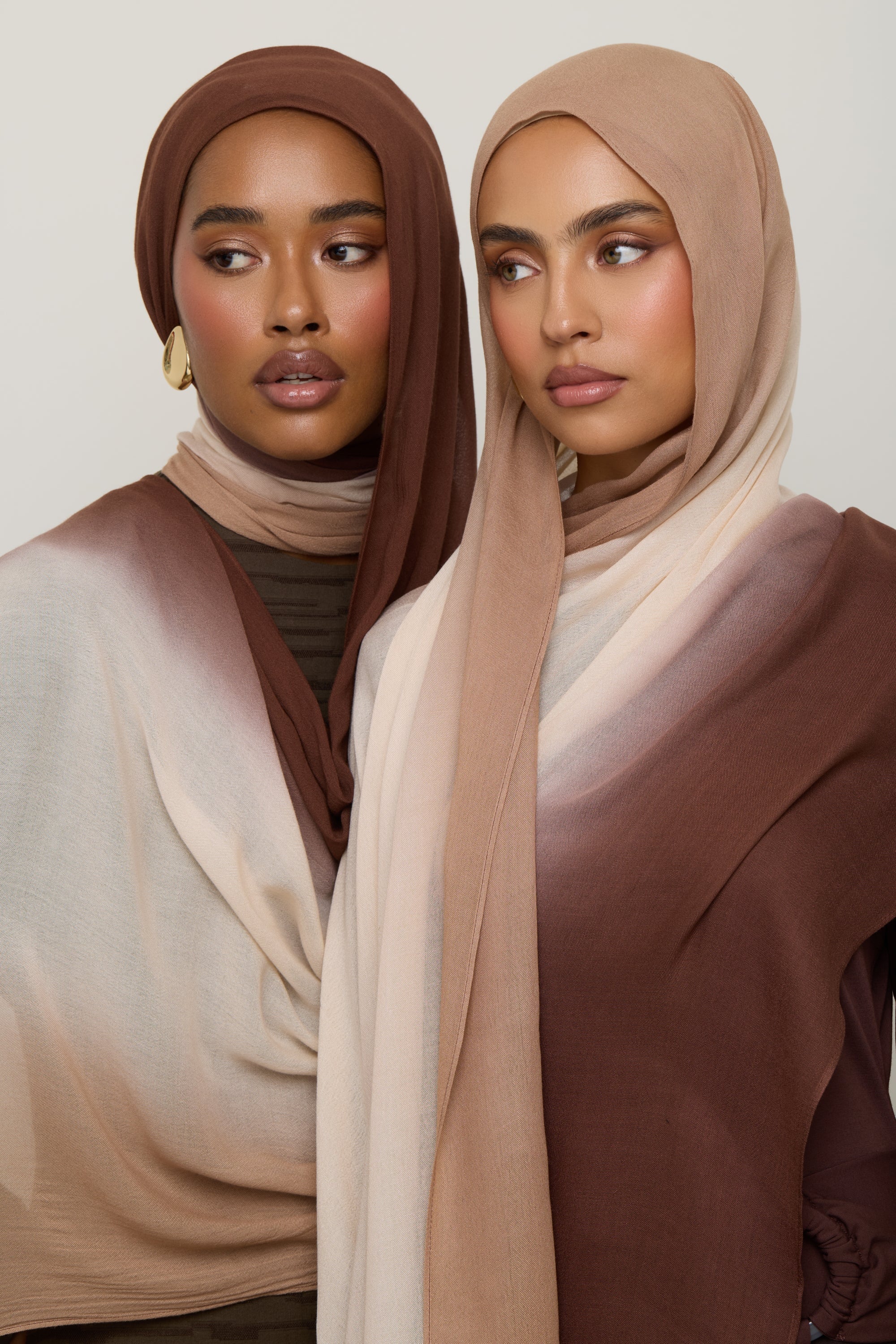 Ombre Modal Hijab - Sand Dollar Hijab Veiled 