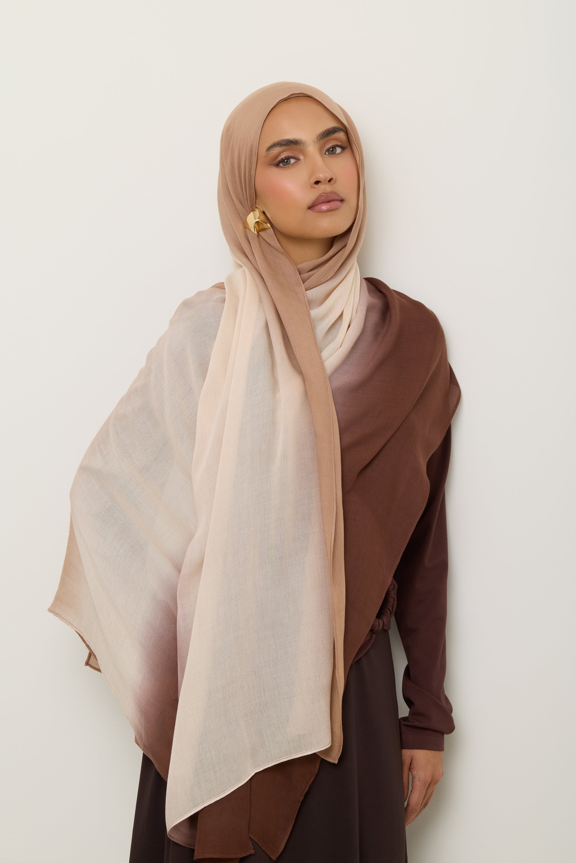Ombre Modal Hijab - Sand Dollar Hijab Veiled 