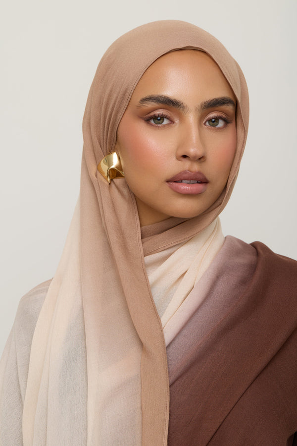 Ombre Modal Hijab - Sand Dollar Hijab Veiled 