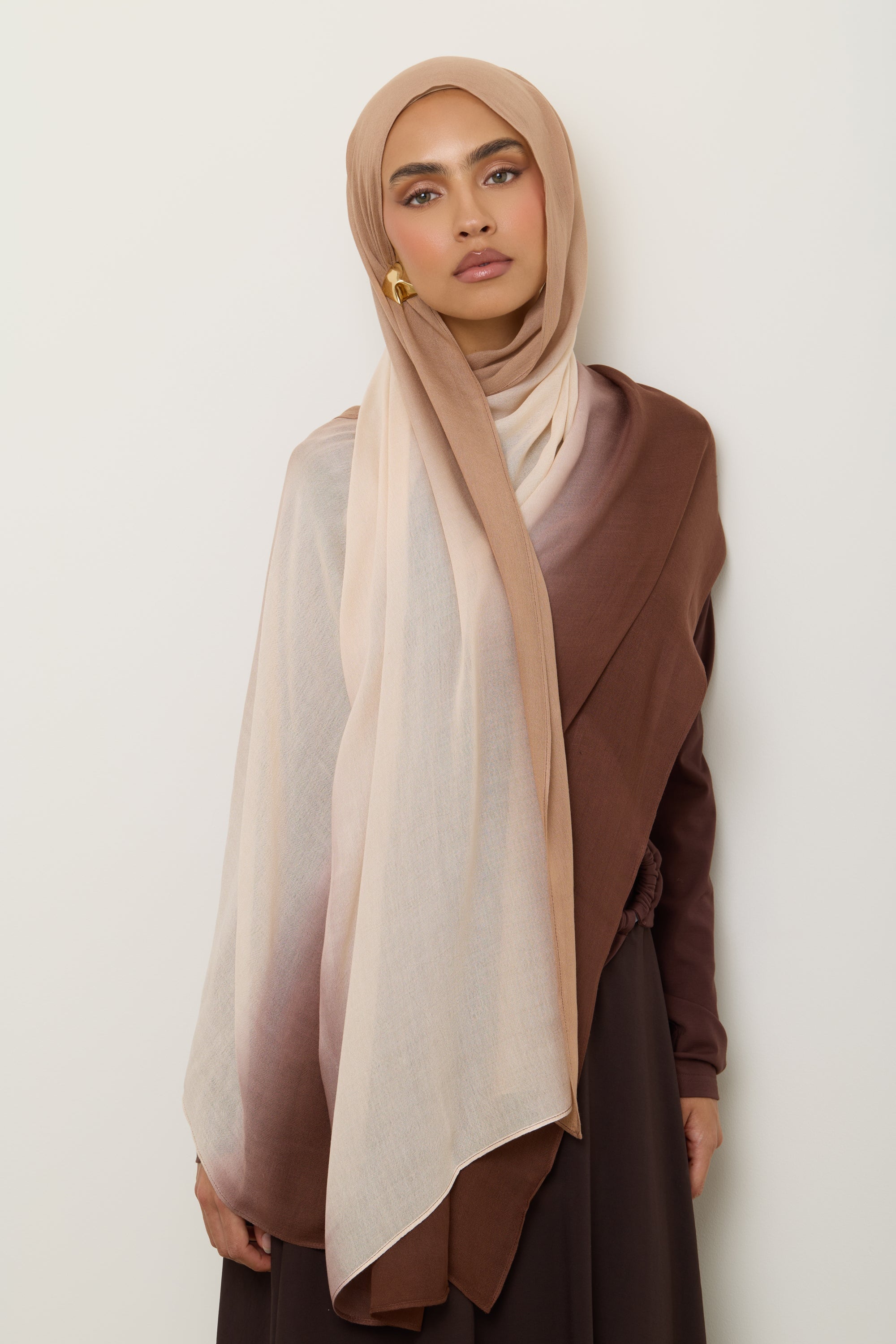 Ombre Modal Hijab - Sand Dollar Hijab Veiled 
