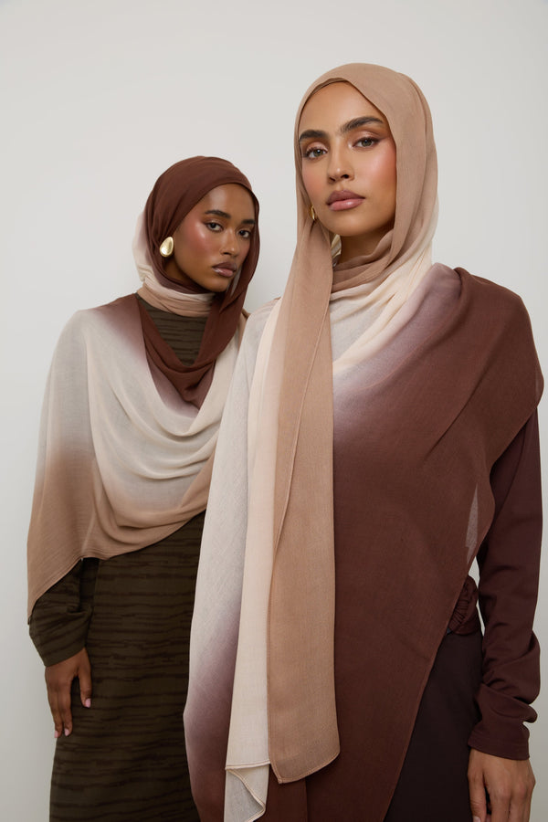 Ombre Modal Hijab - Sand Dollar Hijab Veiled 