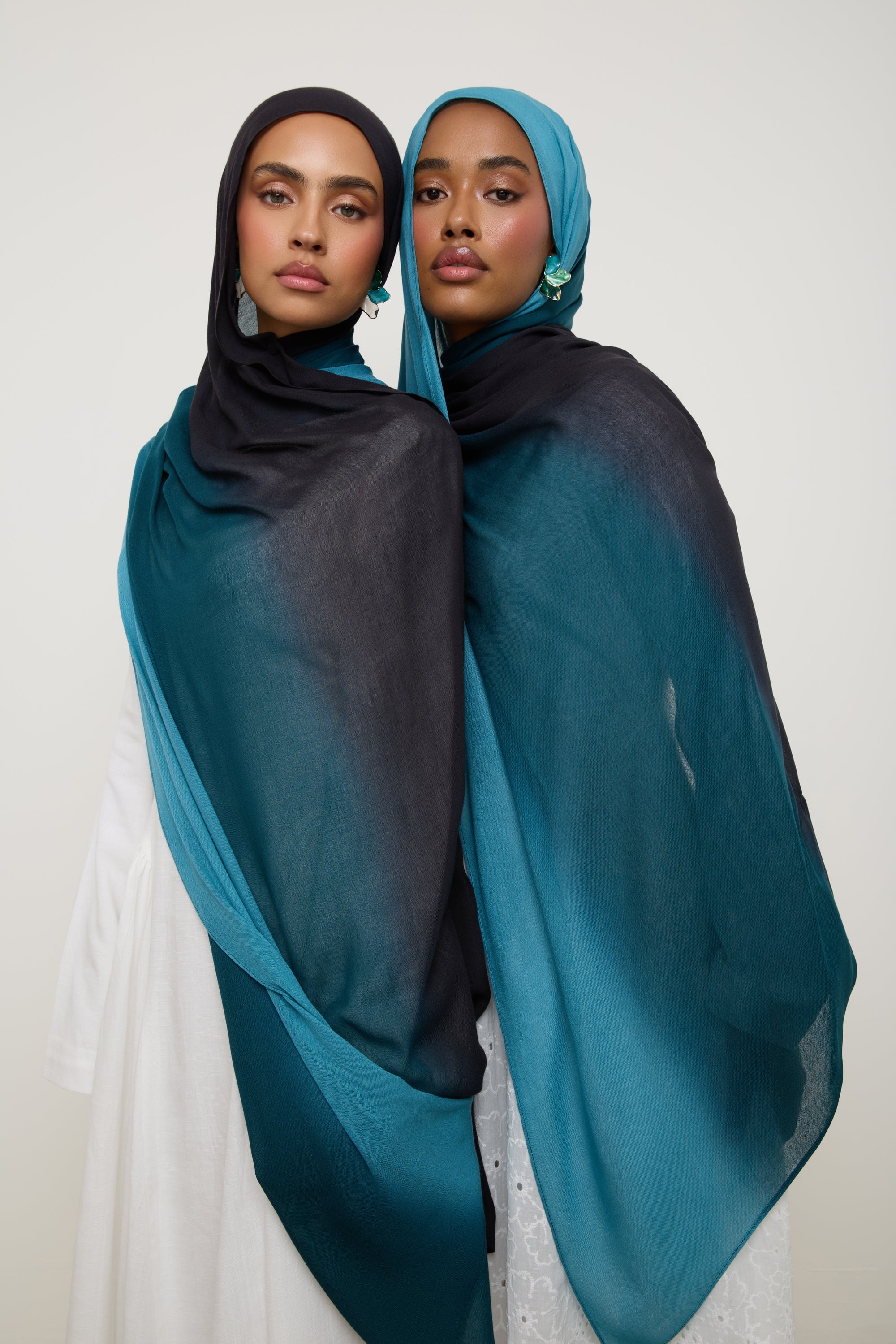 Ombre Modal Hijab - Sea Depths Hijab Veiled 