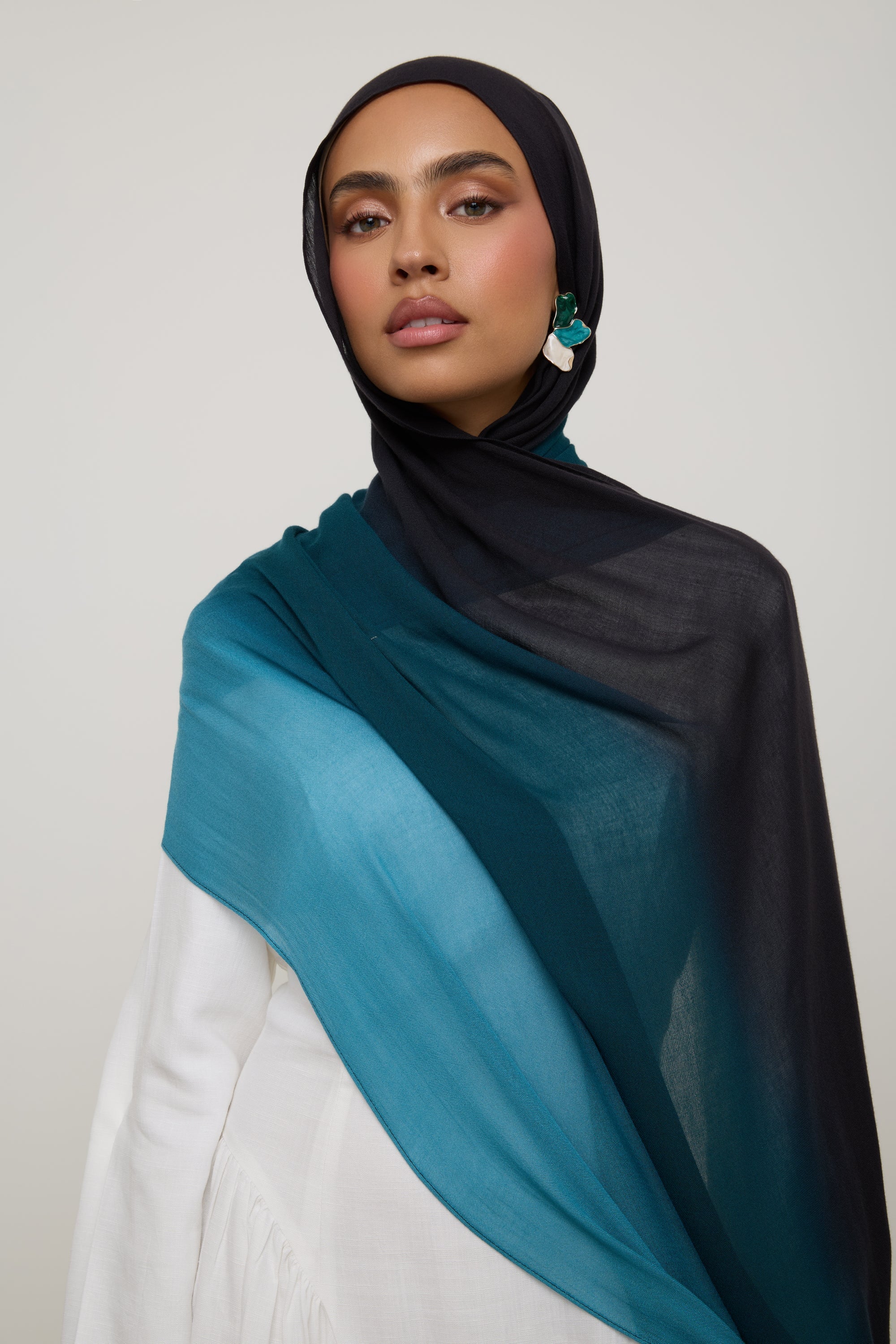 Ombre Modal Hijab - Sea Depths Hijab Veiled 