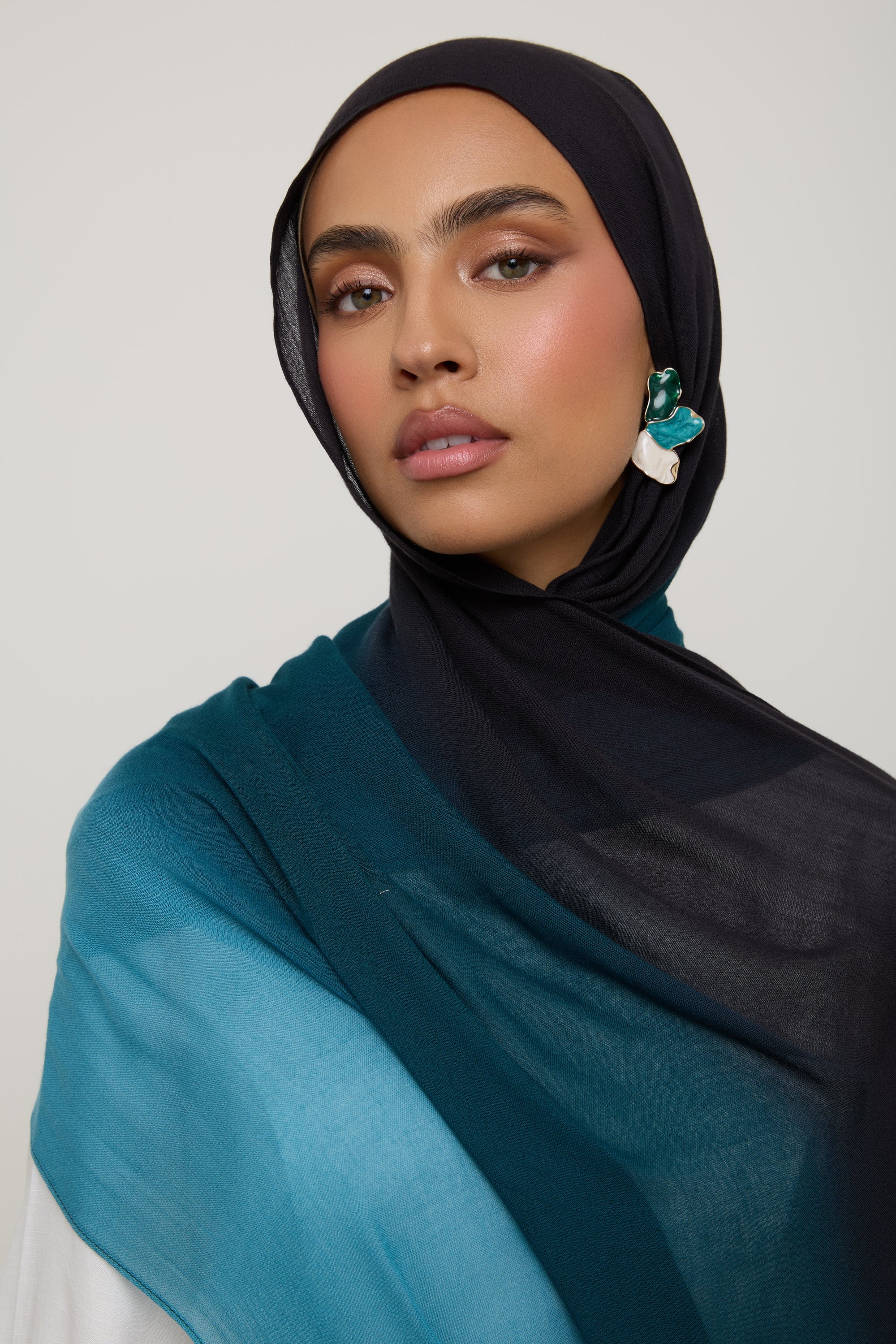Ombre Modal Hijab - Sea Depths Hijab Veiled 
