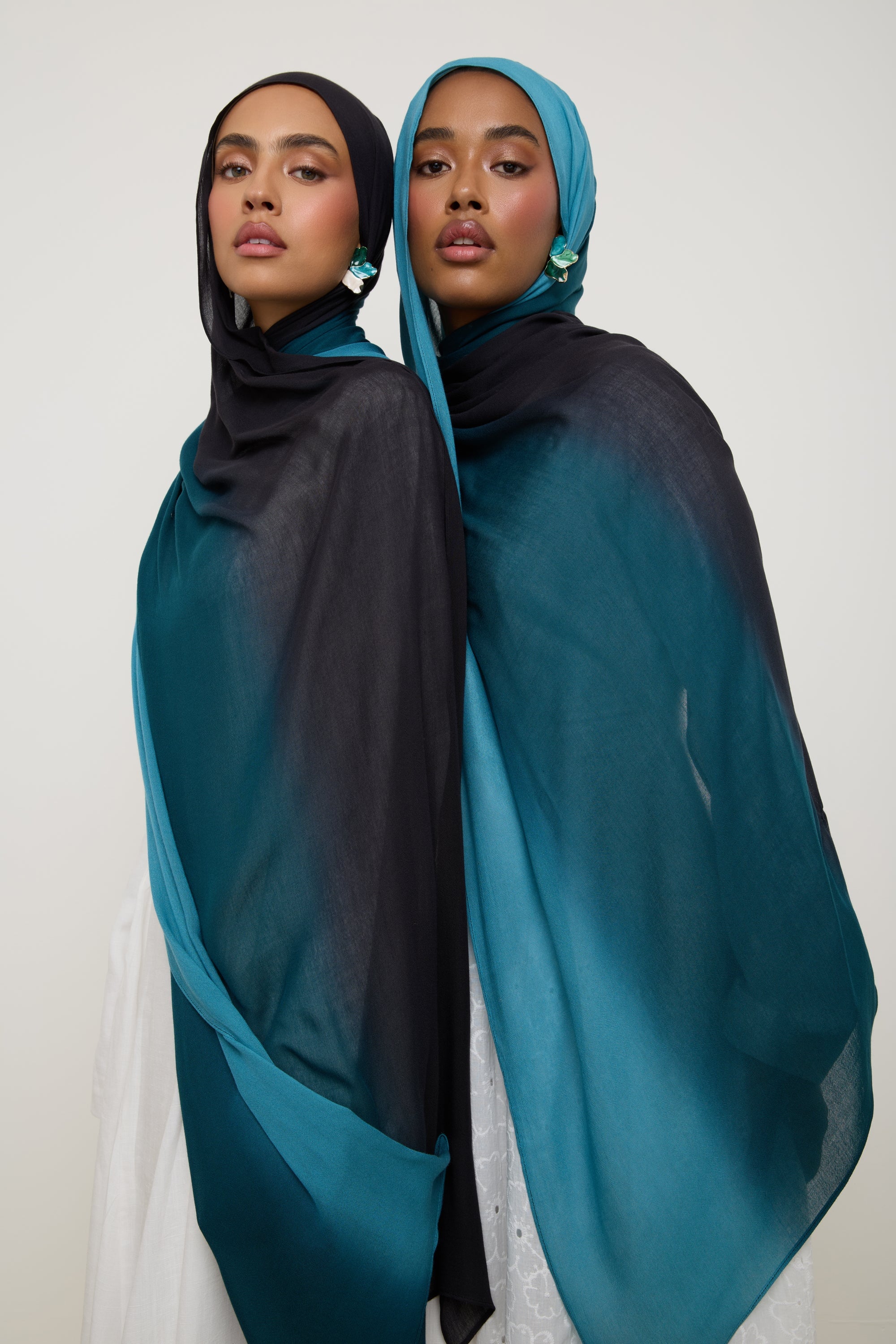 Ombre Modal Hijab - Sea Depths Hijab Veiled 