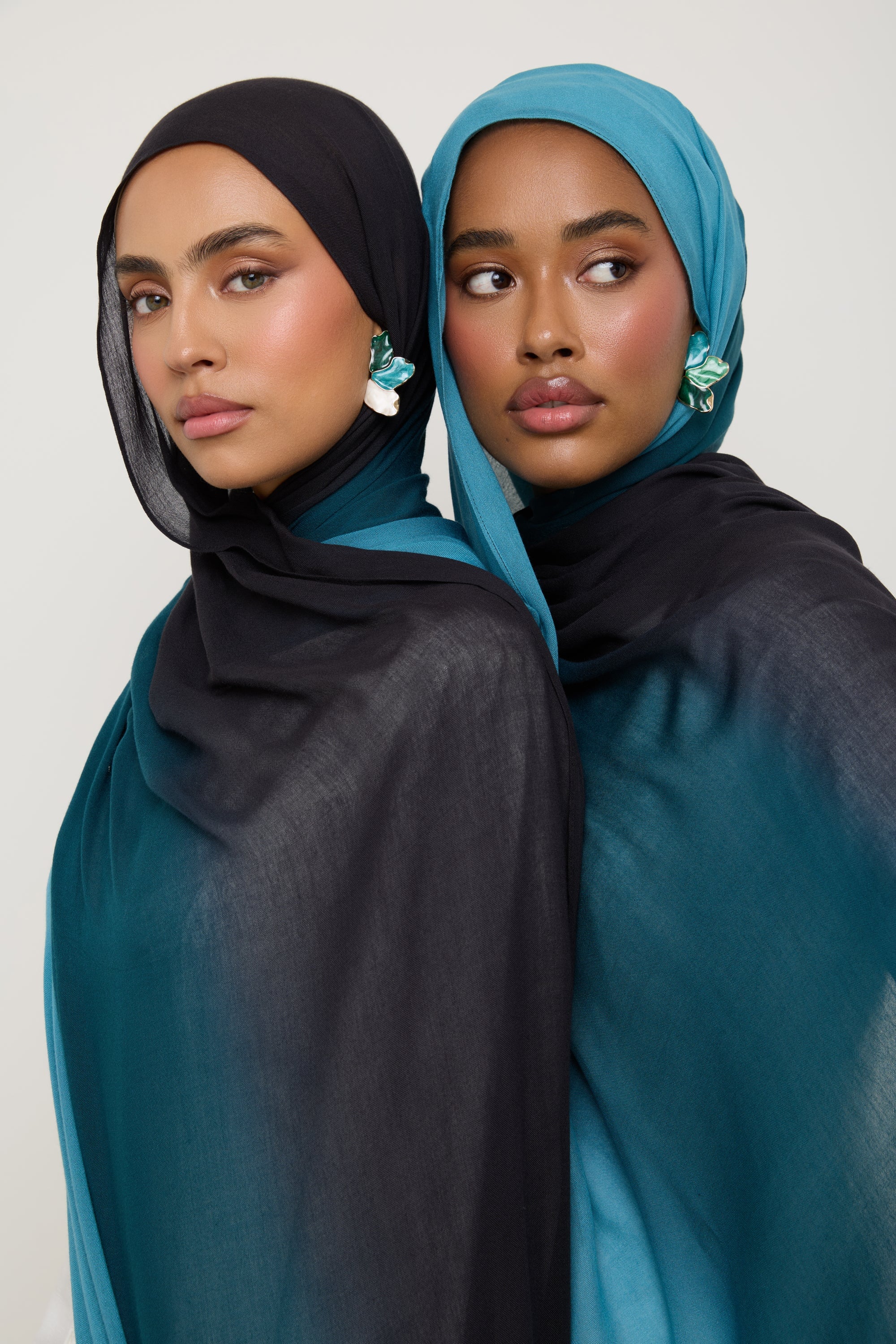 Ombre Modal Hijab - Sea Depths Hijab Veiled 