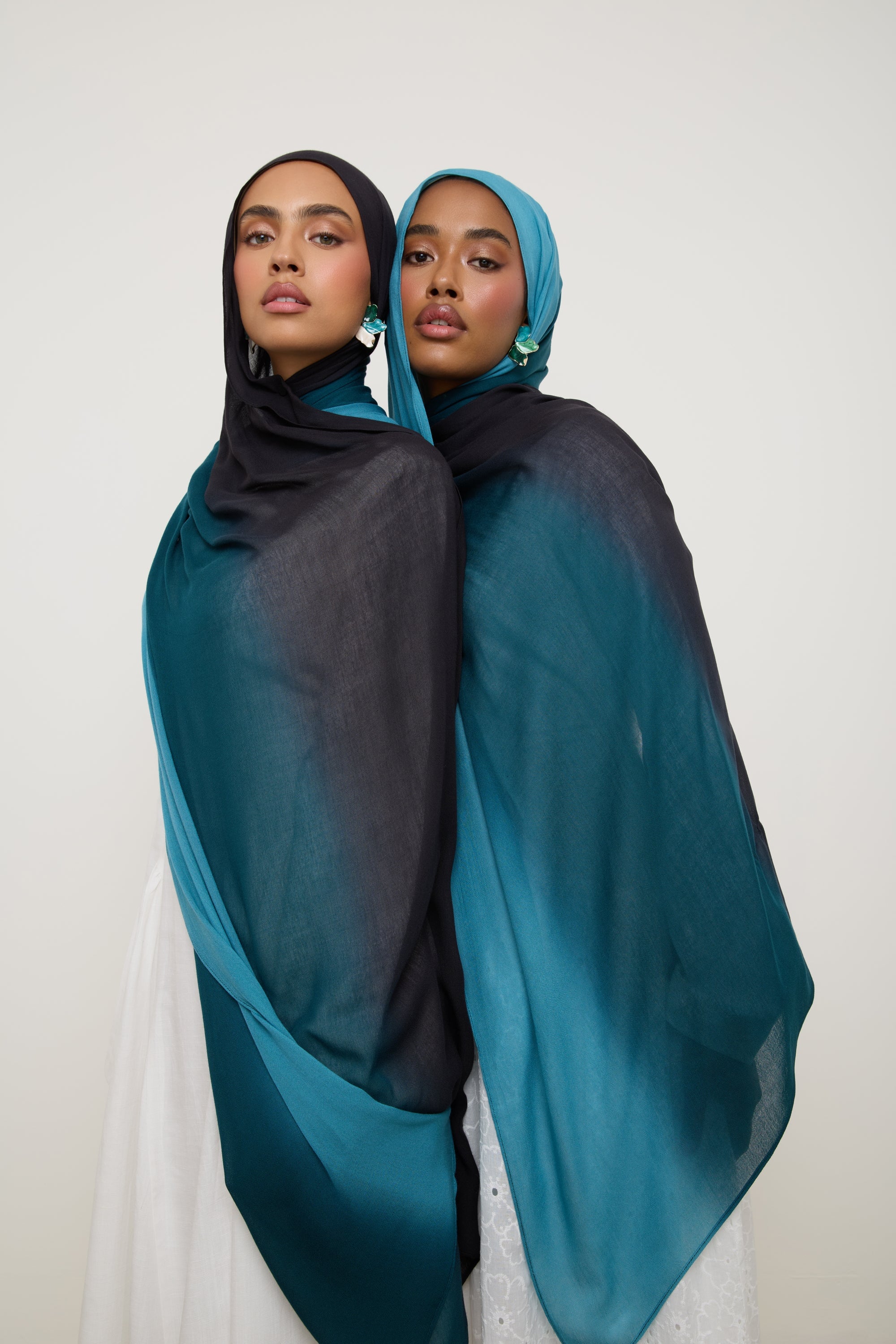 Ombre Modal Hijab - Sea Depths Hijab Veiled 