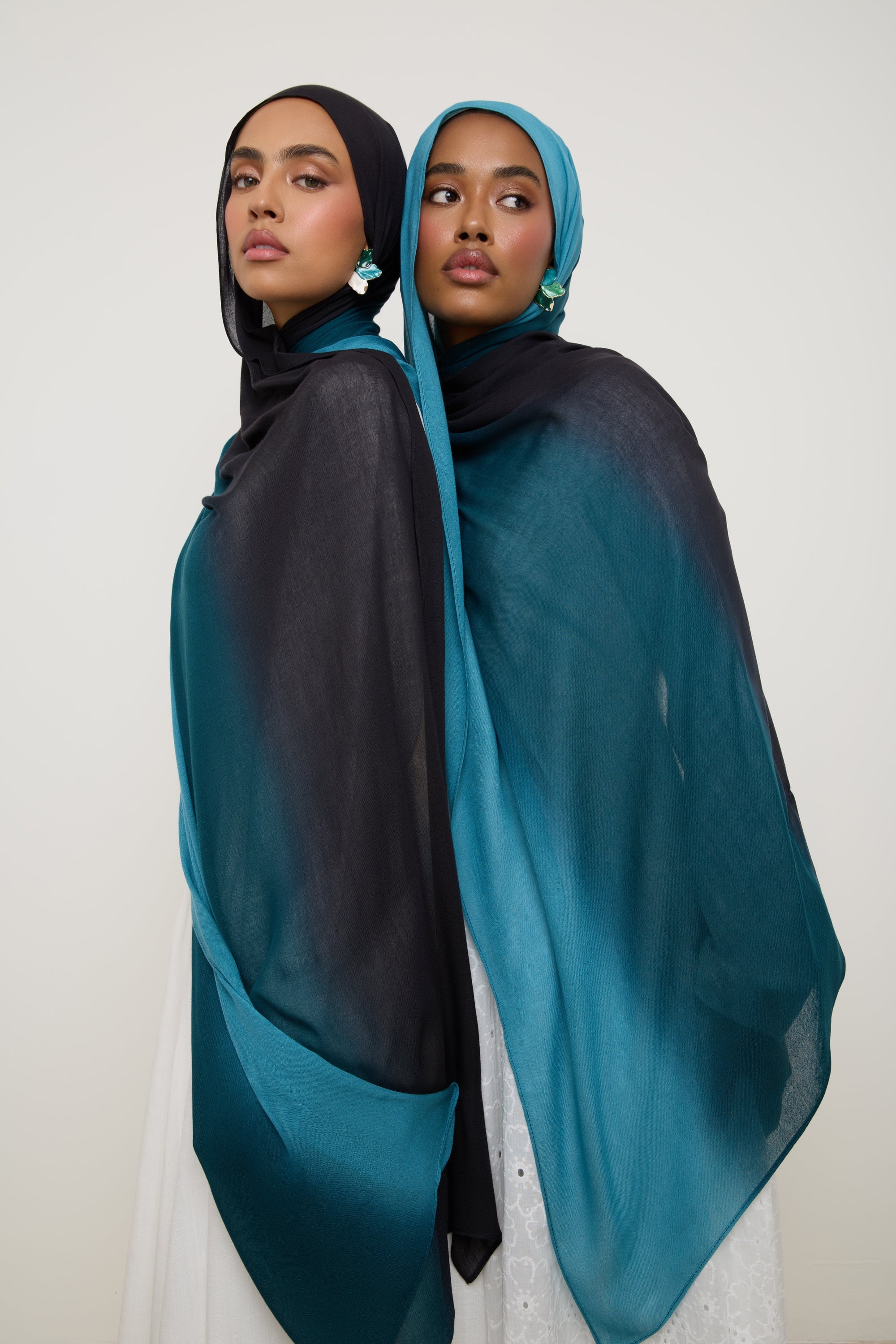 Ombre Modal Hijab - Sea Depths Hijab Veiled 