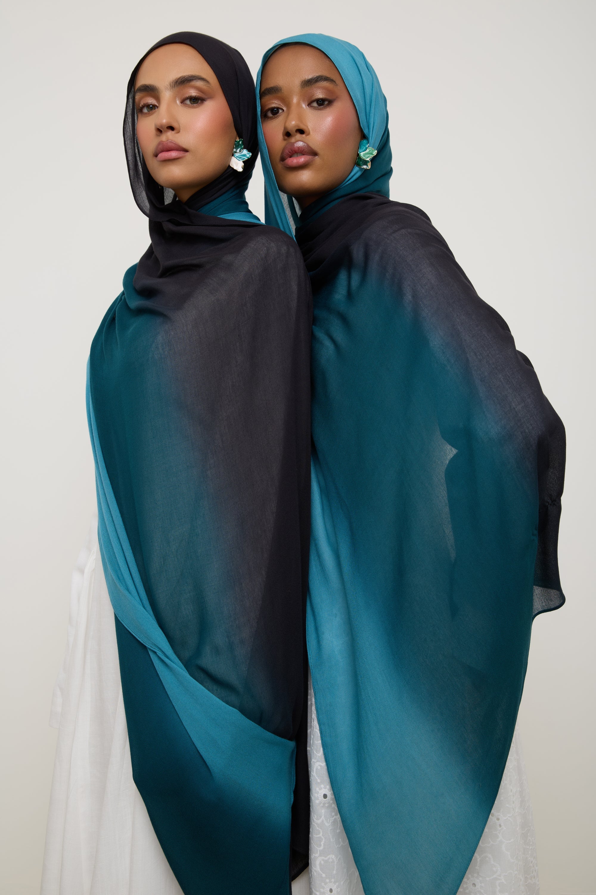 Ombre Modal Hijab - Sea Depths Hijab Veiled 