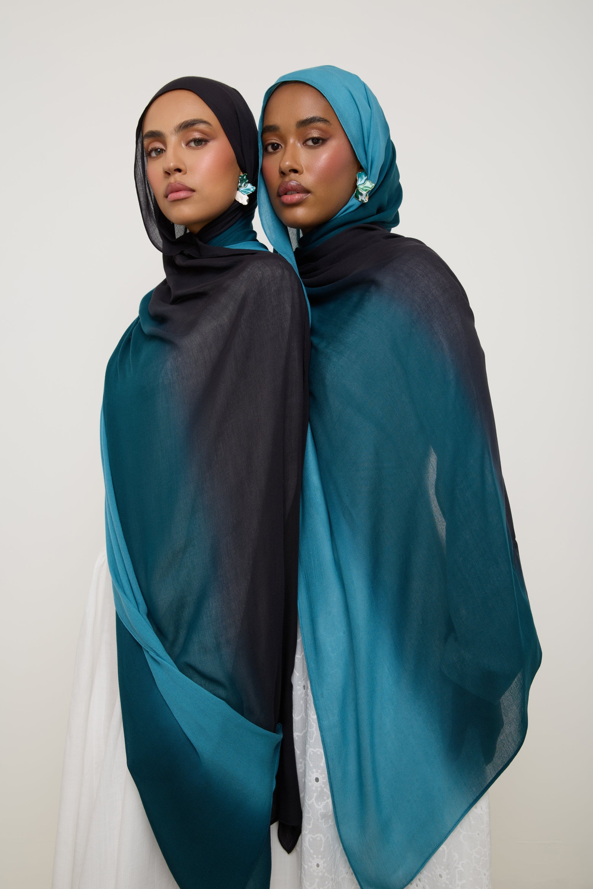 Ombre Modal Hijab - Sea Depths Hijab Veiled 