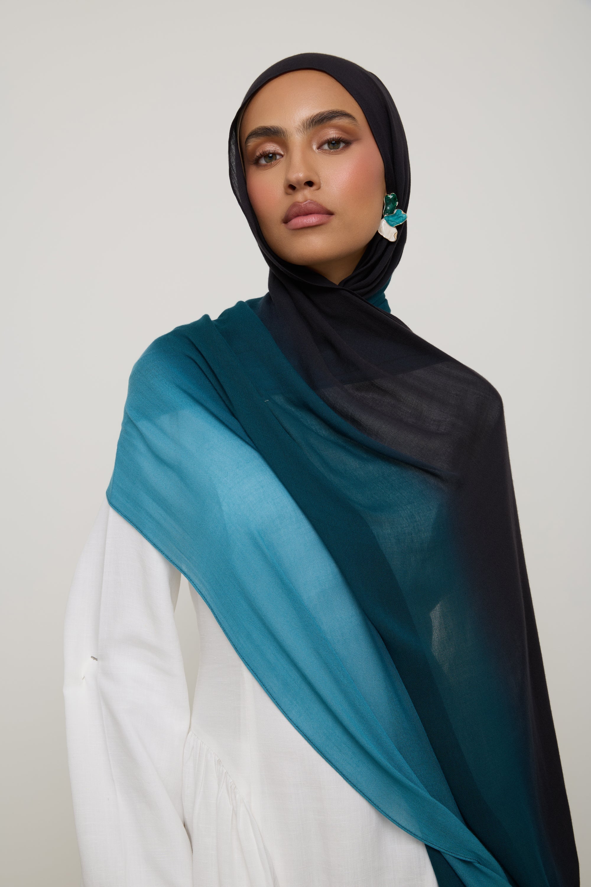 Ombre Modal Hijab - Sea Depths Hijab Veiled 