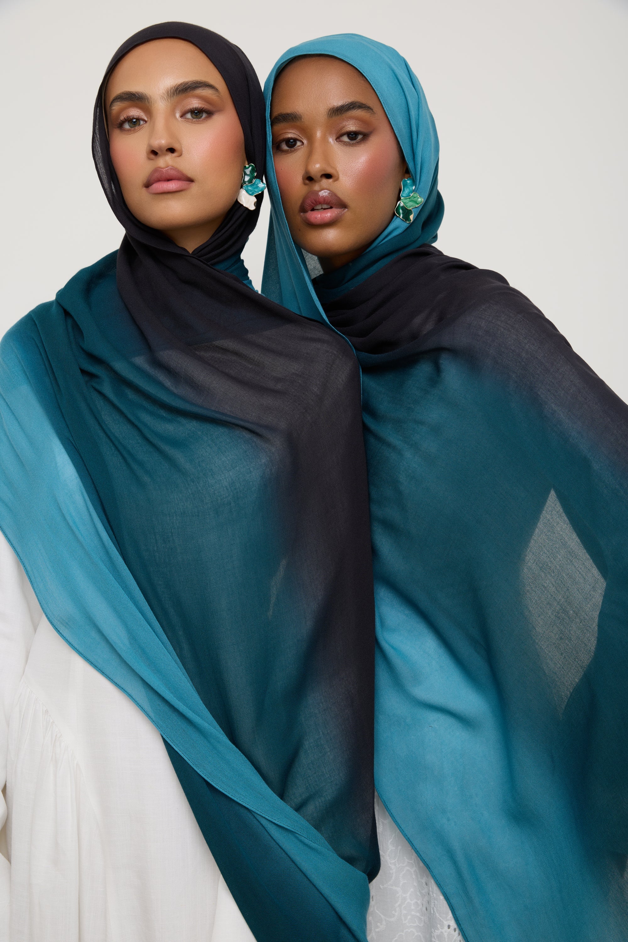 Ombre Modal Hijab - Sea Depths Hijab Veiled 