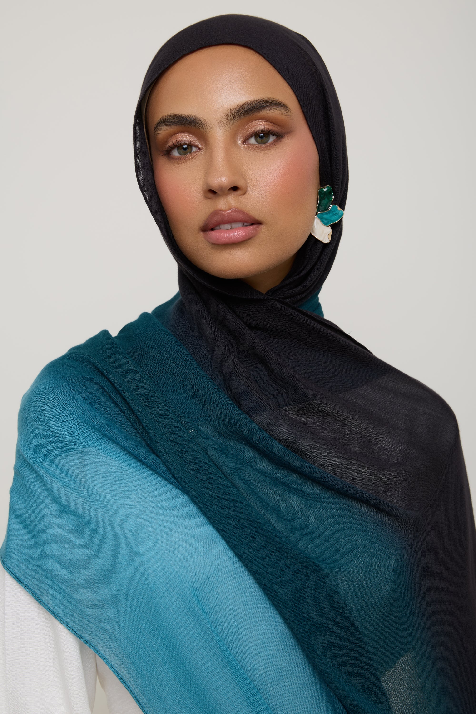 Ombre Modal Hijab - Sea Depths Hijab Veiled 